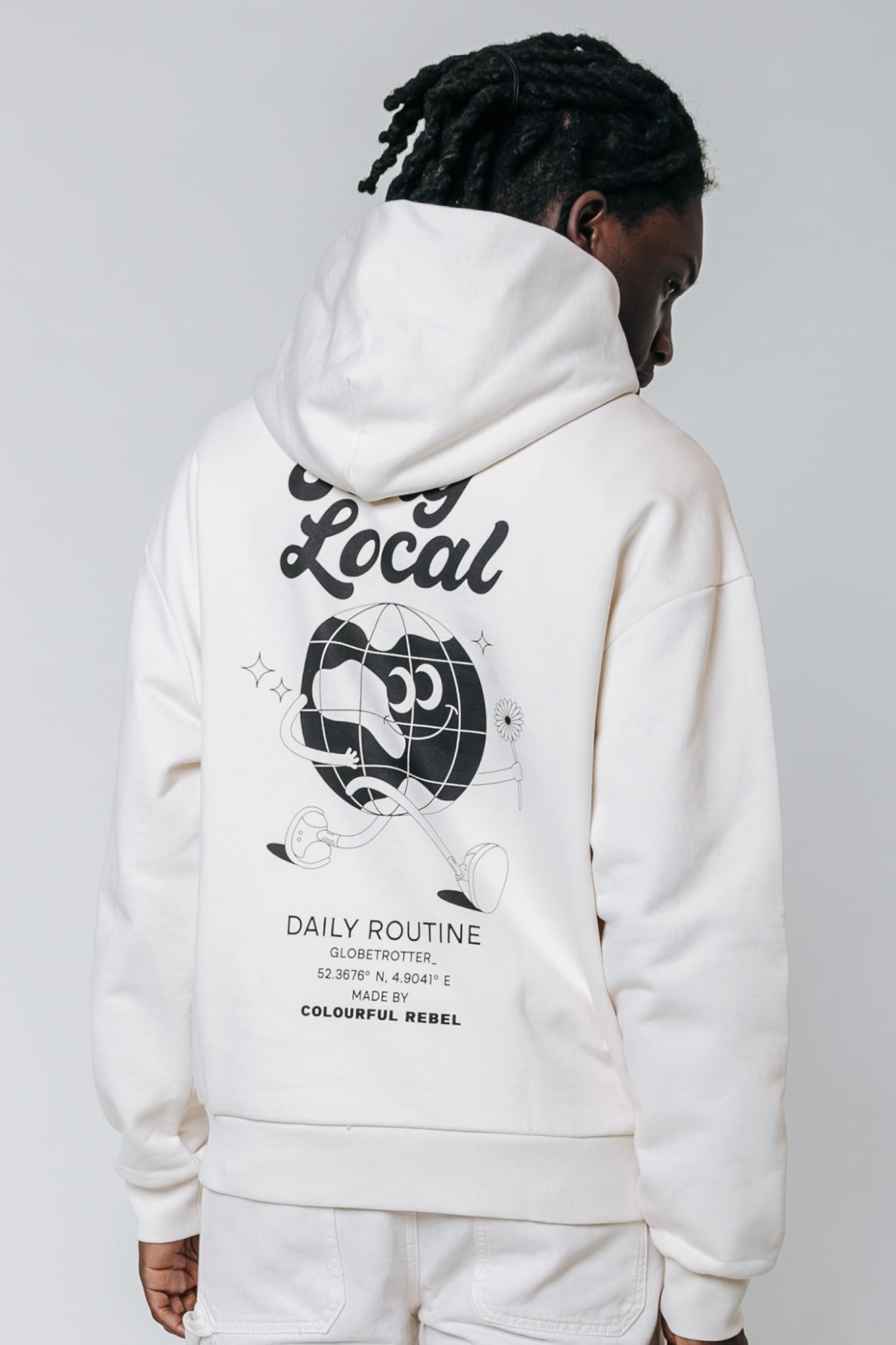 Colourful Rebel Stay Local Relaxed Clean Pkt Hoodie 301 light kit 00102913-EKA26011600000010