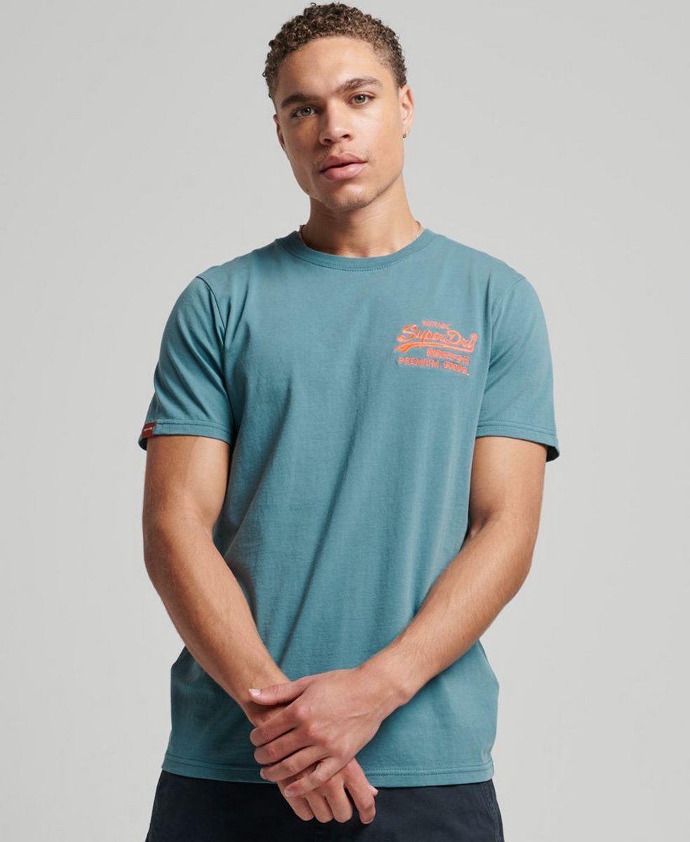 Superdry Vintage Vl Neon Tee Hydro 00102920-9HF
