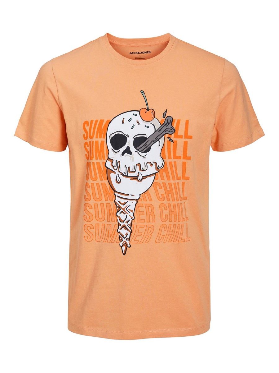 Jack & Jones JJTIDAL TEE SS CREW NECK JNR Pumpkin/LOOSE 00102938-EKA26011400001294
