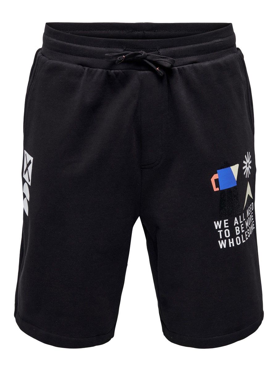 Only & Sons ONSLENNY RLX WONDER SWEAT SHORTS Black 00102959-EKA26011400000174