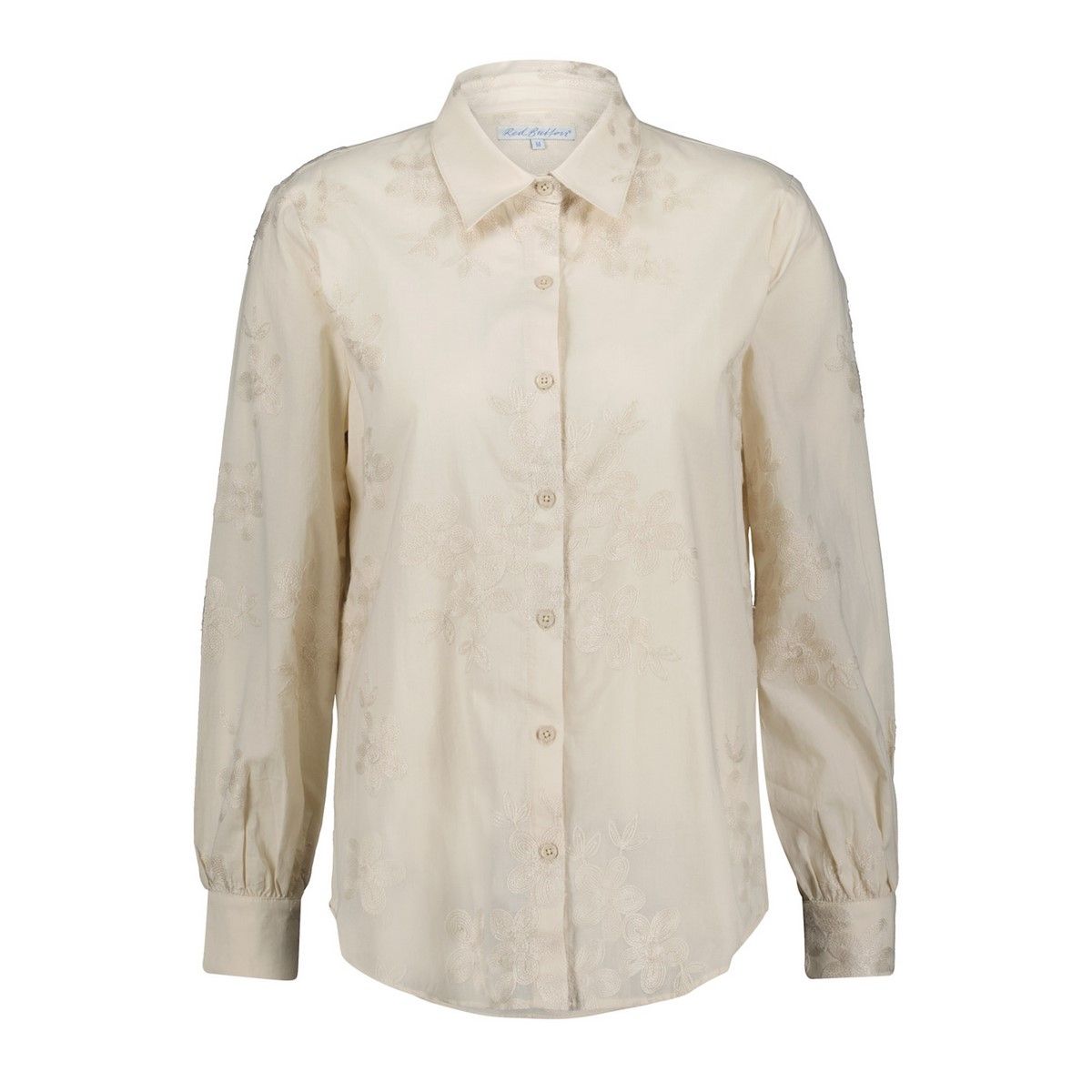 Red Button Bobie blouse shiny flower White 00103015-900