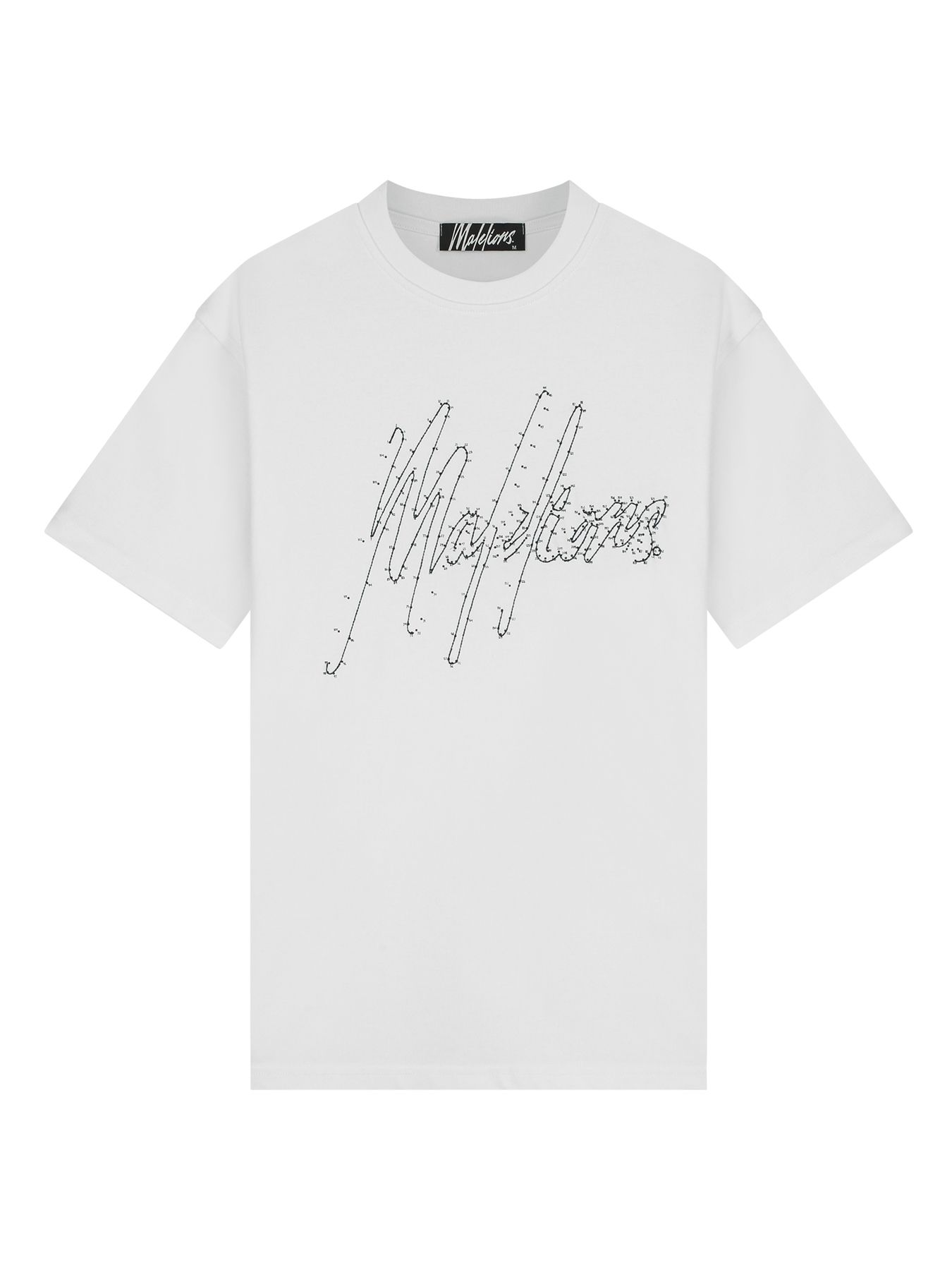 Malelions M2-ss23-27 T-shirt White/navy 00103097-111