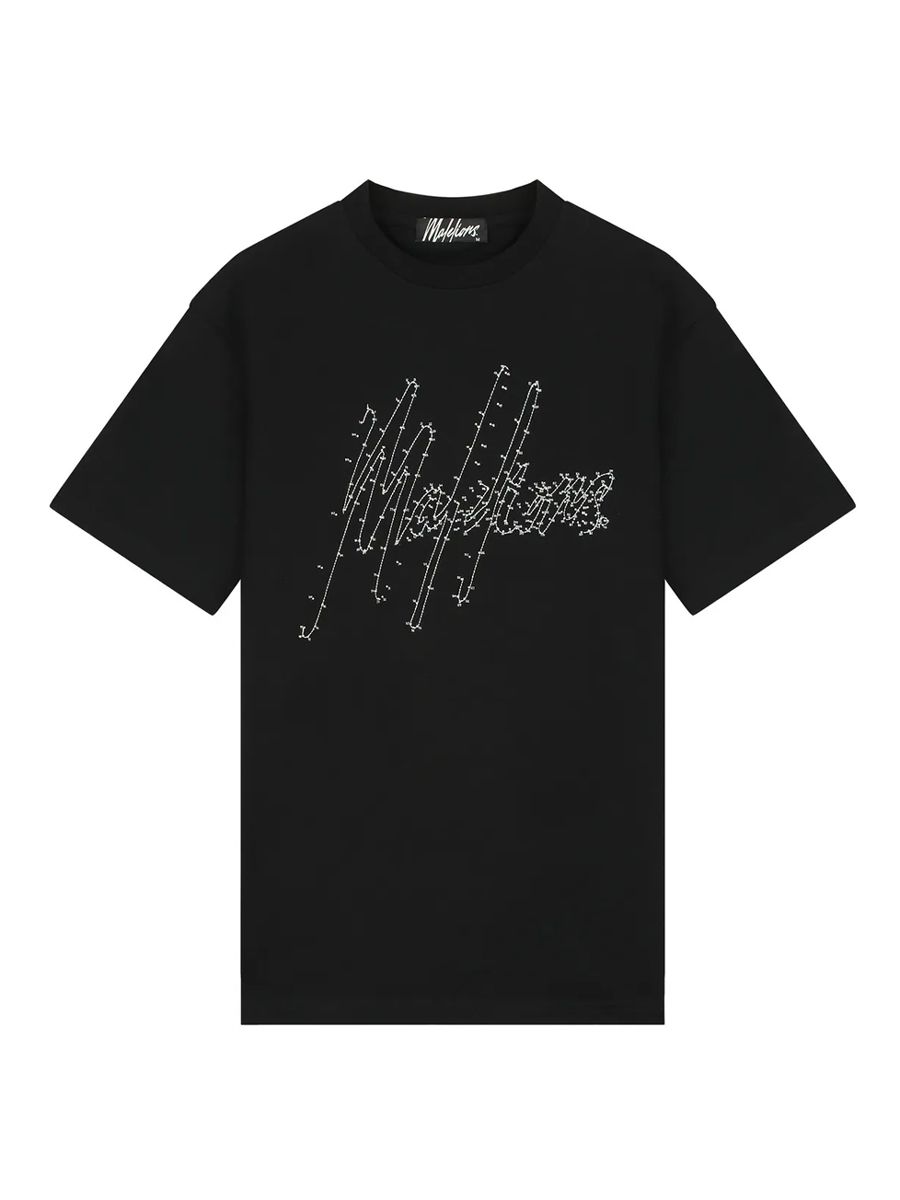 Malelions M2-ss23-27 T-shirt Black/White 00103097-904