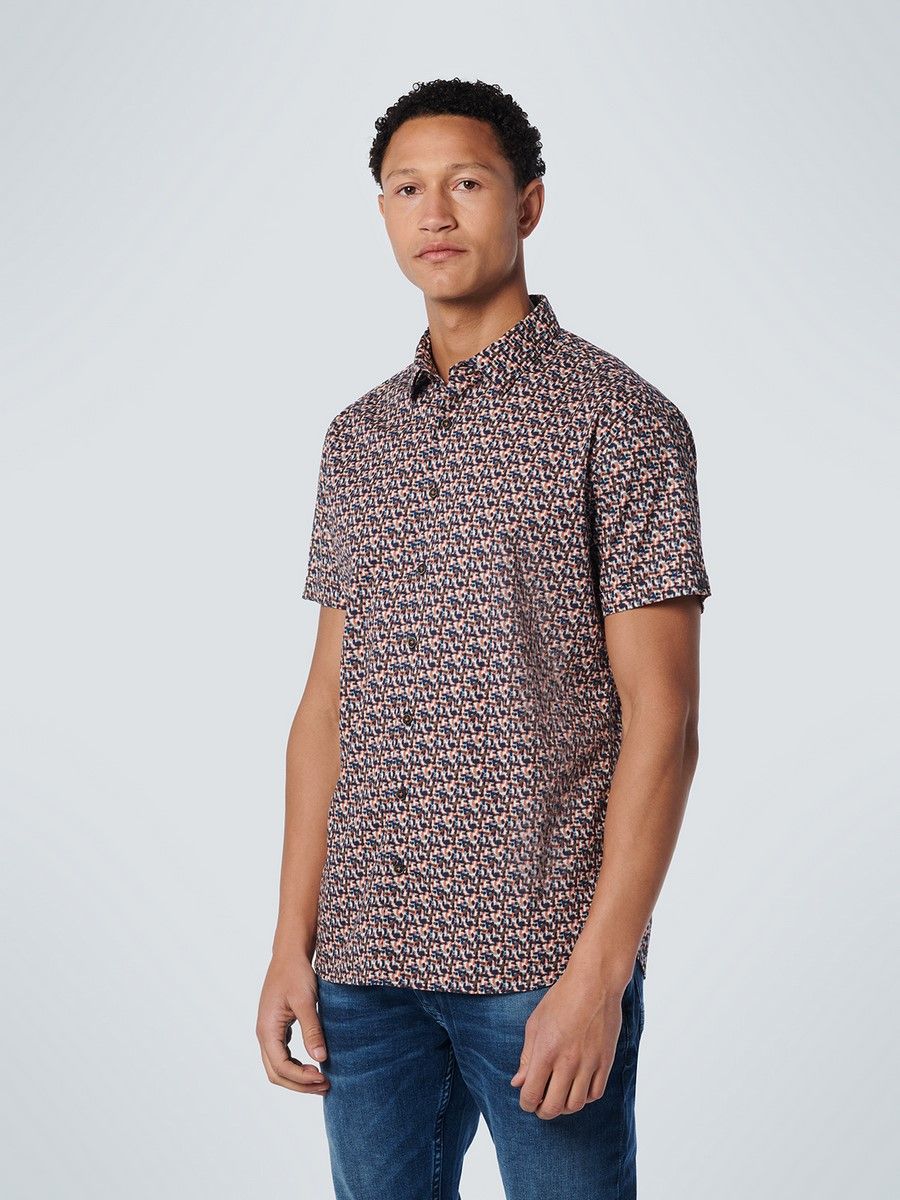 No Excess Shirt Short Sleeve Allover Printed Papaya 192 2900137358020