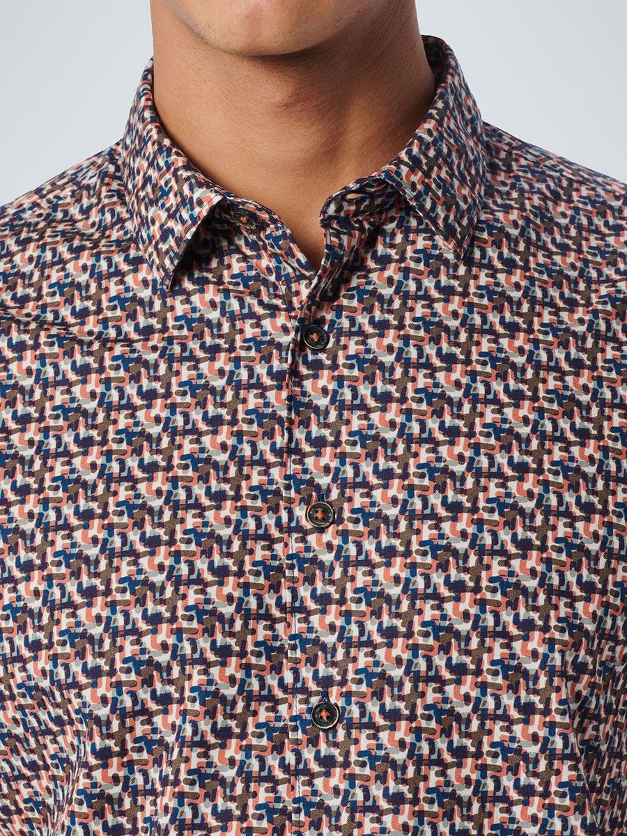 No Excess Shirt Short Sleeve Allover Printed Papaya 192 2900137358020
