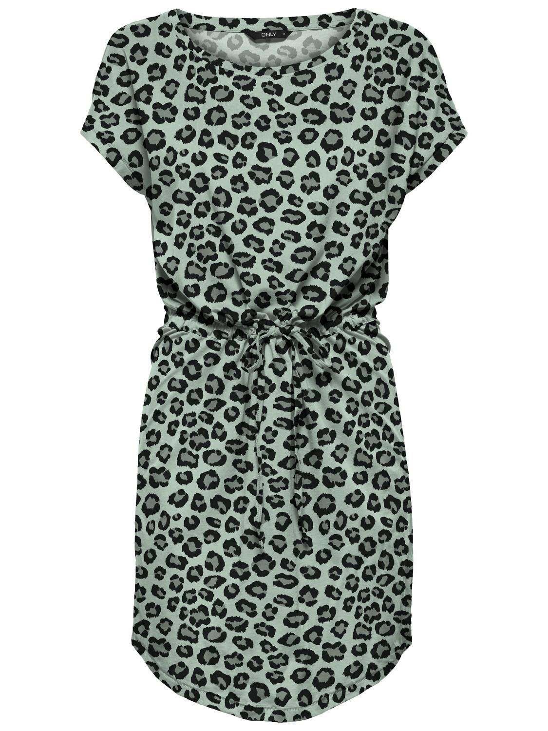 Only ONLMAY S/S DRESS NOOS Subtle Green/Leo spot 2900148526036