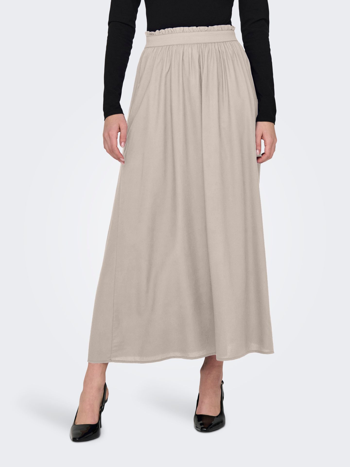 Only ONLVENEDIG LIFE LONG SKIRT WVN NOOS Silver Lining 00103515-EKA26011400001036