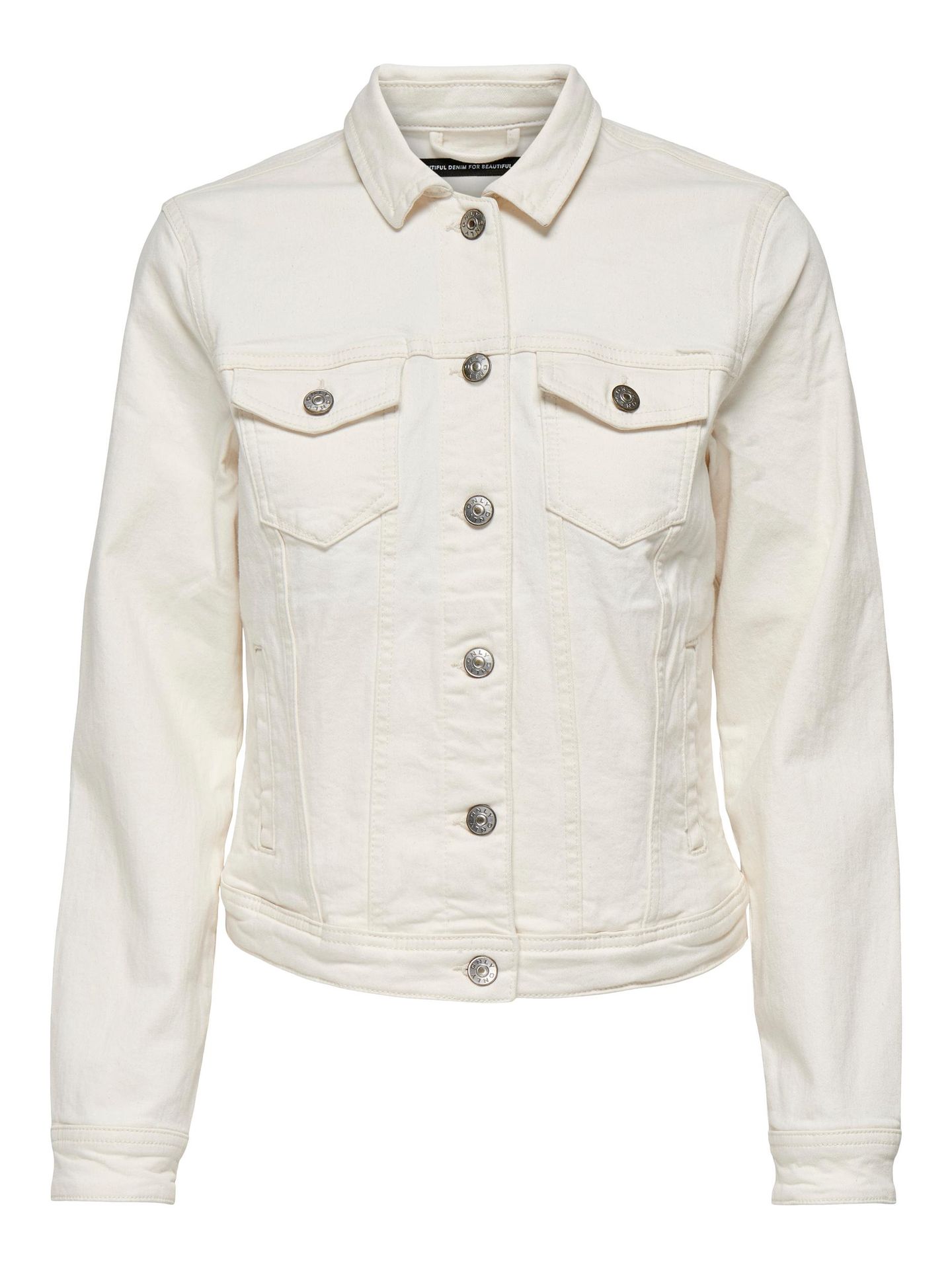 Only ONLTIA DNM JACKET COL PIM NOOS Ecru 2900138107047