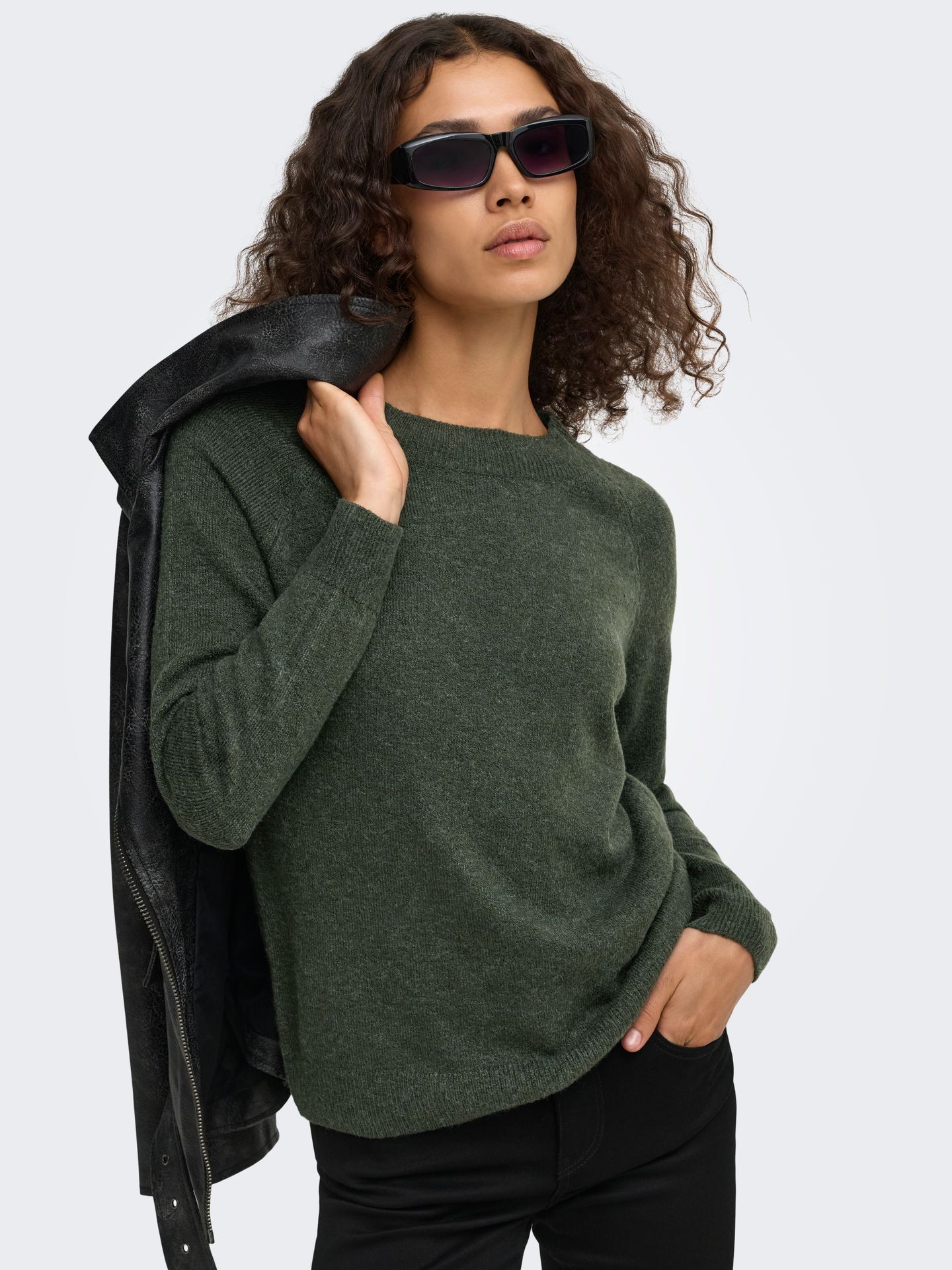 Only ONLRICA LIFE L/S PULLOVER  KNT NOOS Kambaba/Melange 2900168298067