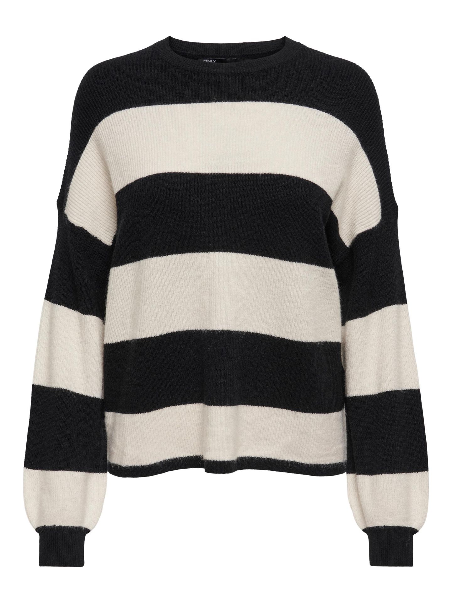 Only ONLATIA L/S STRIPE PULLOVER KNT NOO Black/Whitecap Gray Melange 00103534-EKA26011400001632