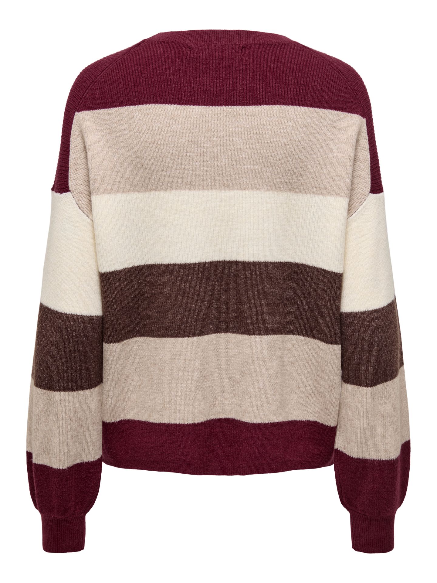 Only ONLATIA L/S STRIPE PULLOVER KNT NOO Zinfandel/W. WhitecapGray/SilverMin 2900159722038