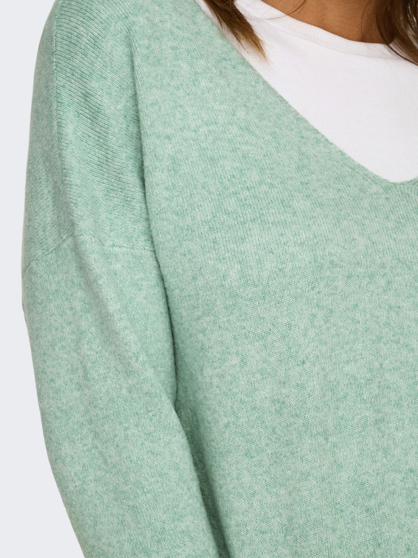 Only ONLRICA LIFE L/S V-NECK PULLO KNT N Lichen/W. MELANGE 2900153266057