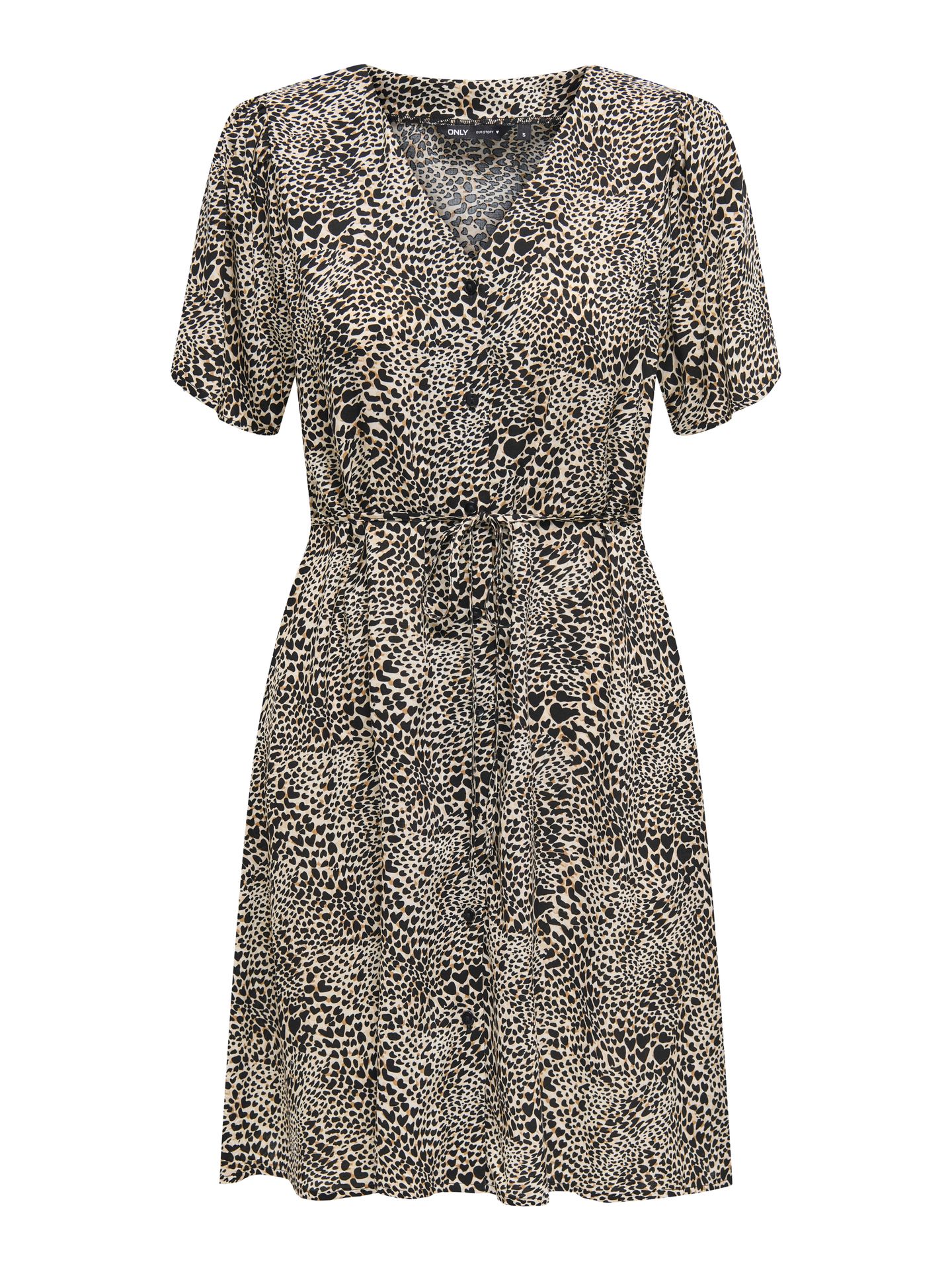 Only ONLEVIDA S/S SHORT DRESS WVN NOOS Pumice Stone/ALMA HEART LEO 2900156970029