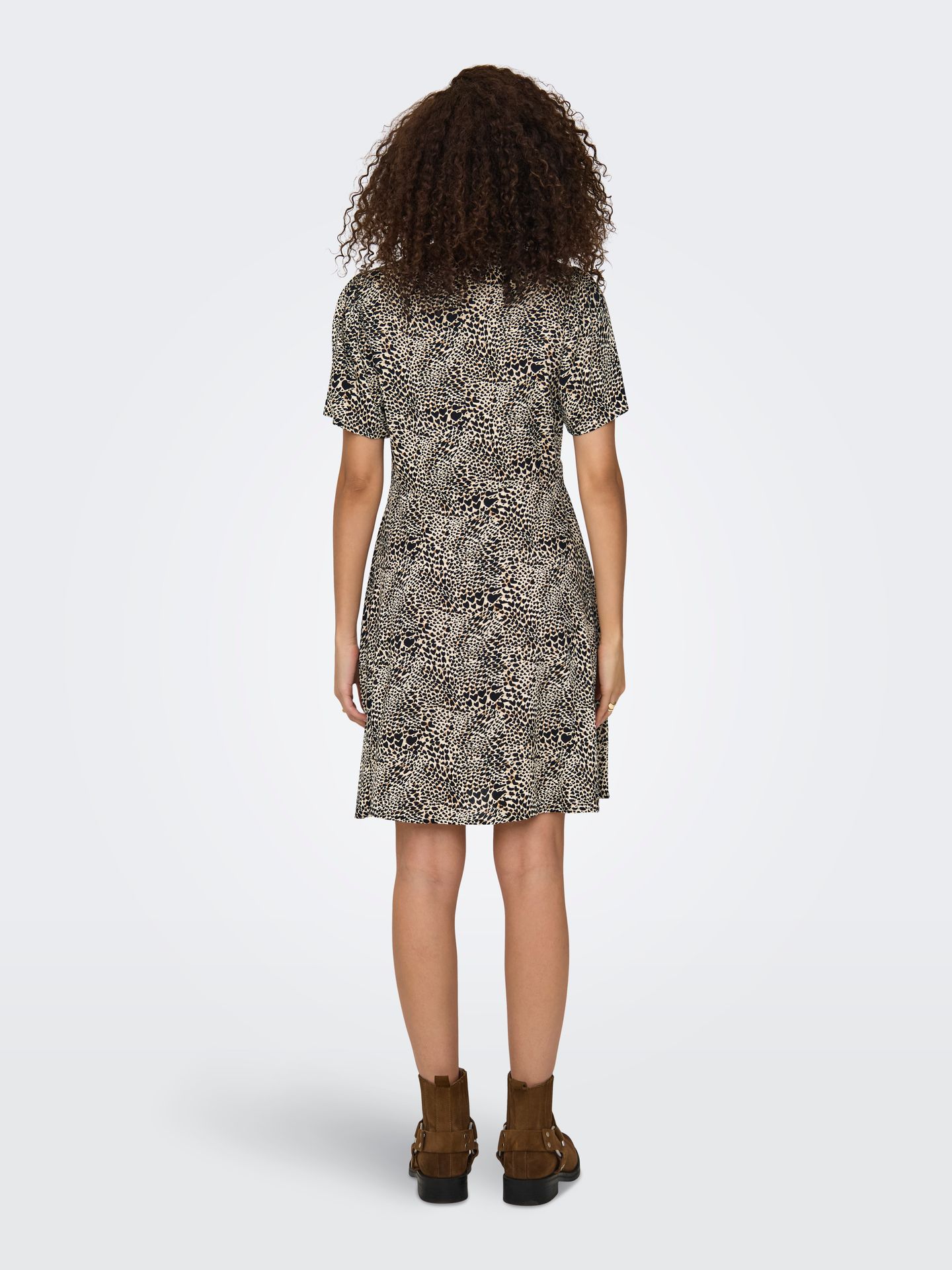 Only ONLEVIDA S/S SHORT DRESS WVN NOOS Pumice Stone/ALMA HEART LEO 2900156970029