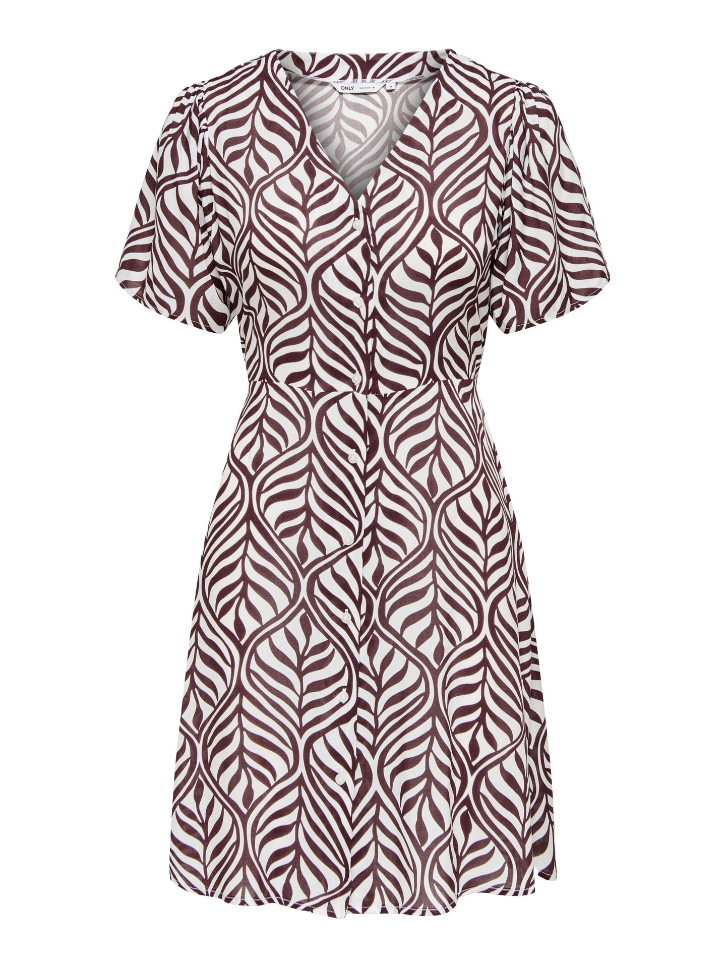 Only ONLEVIDA S/S SHORT DRESS WVN NOOS Fudge/KELLY LEAF 2900166550013