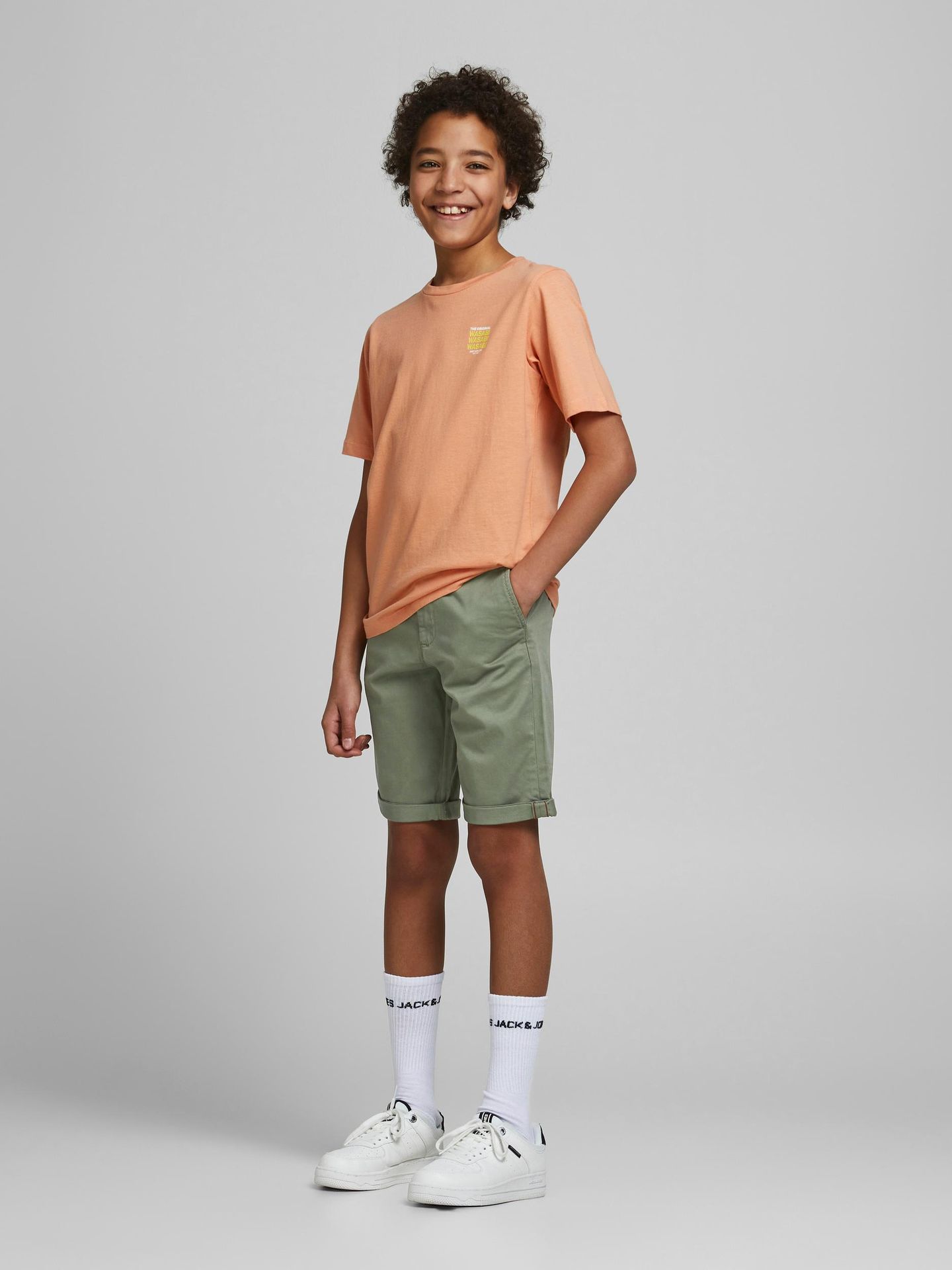 Jack & Jones JPSTBOWIE JJSHORTS SOLID SA SN JNR Deep Lichen Green 2900138612060 Jack & Jones JPSTBOWIE JJSHORTS SOLID SA SN JNR Deep Lichen Green 2900138612060