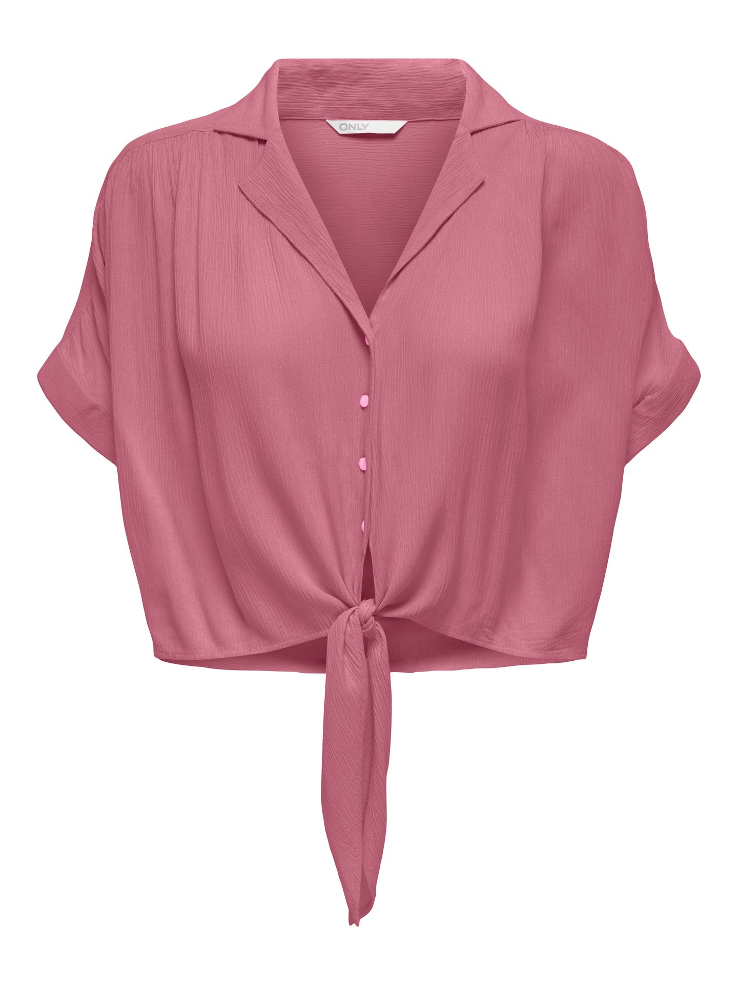 Only ONLPAULA LIFE S/S TIE SHIRT WVN NOO Heather Rose 2900165450031
