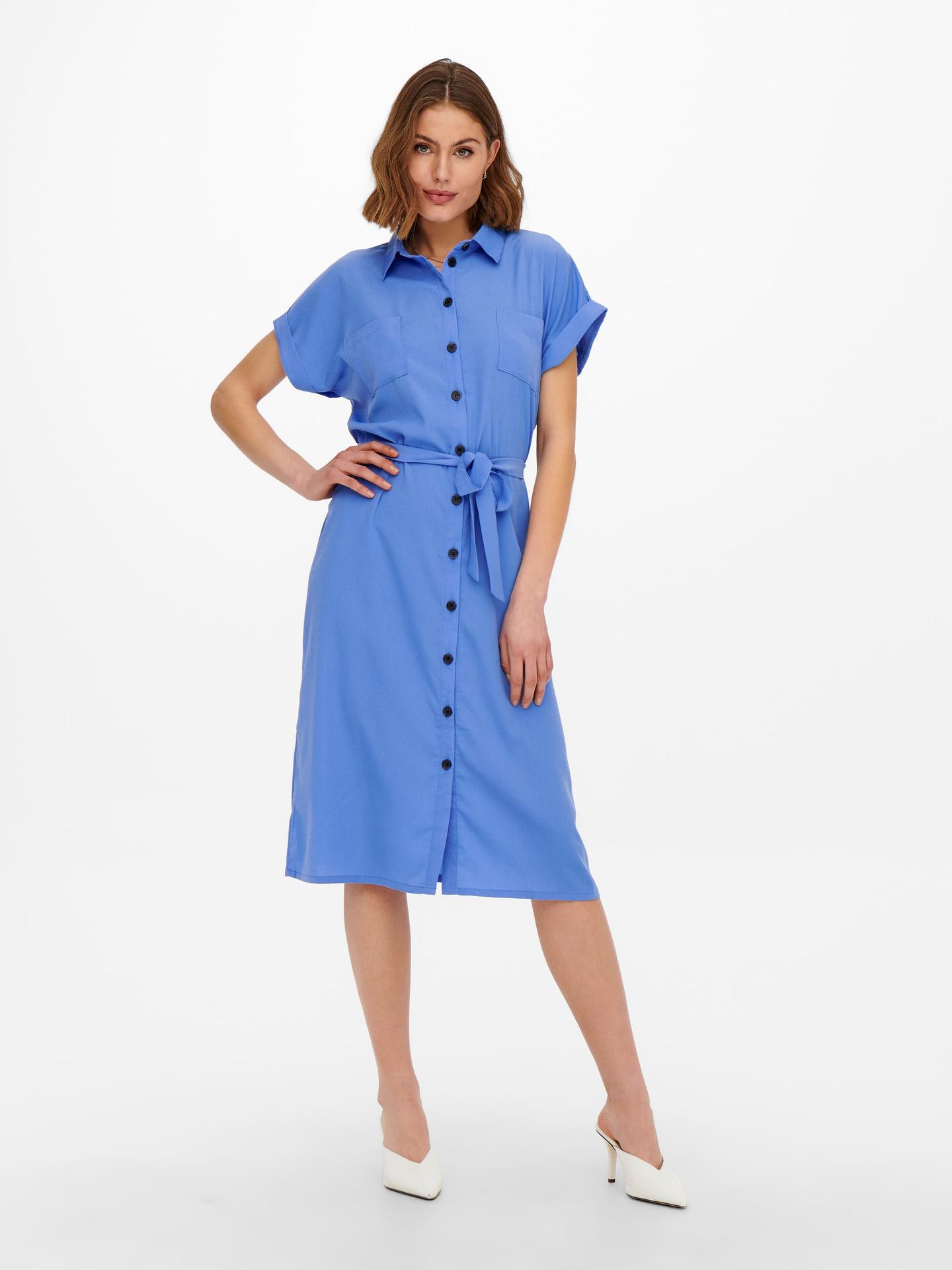 Only ONLHANNOVER S/S SHIRT DRESS NOOS WV Ultramarine 2900138700026