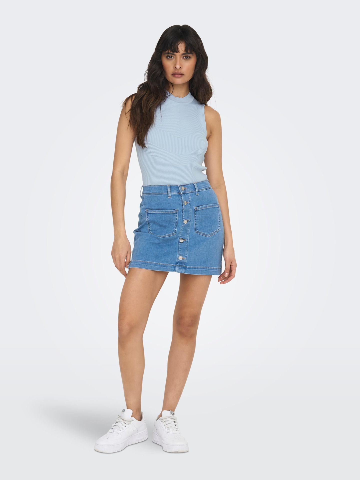 Only ONLBIANKA S/L O-NECK TOP KNT Cashmere Blue 2900138737053 Only ONLBIANKA S/L O-NECK TOP KNT Cashmere Blue 2900138737053