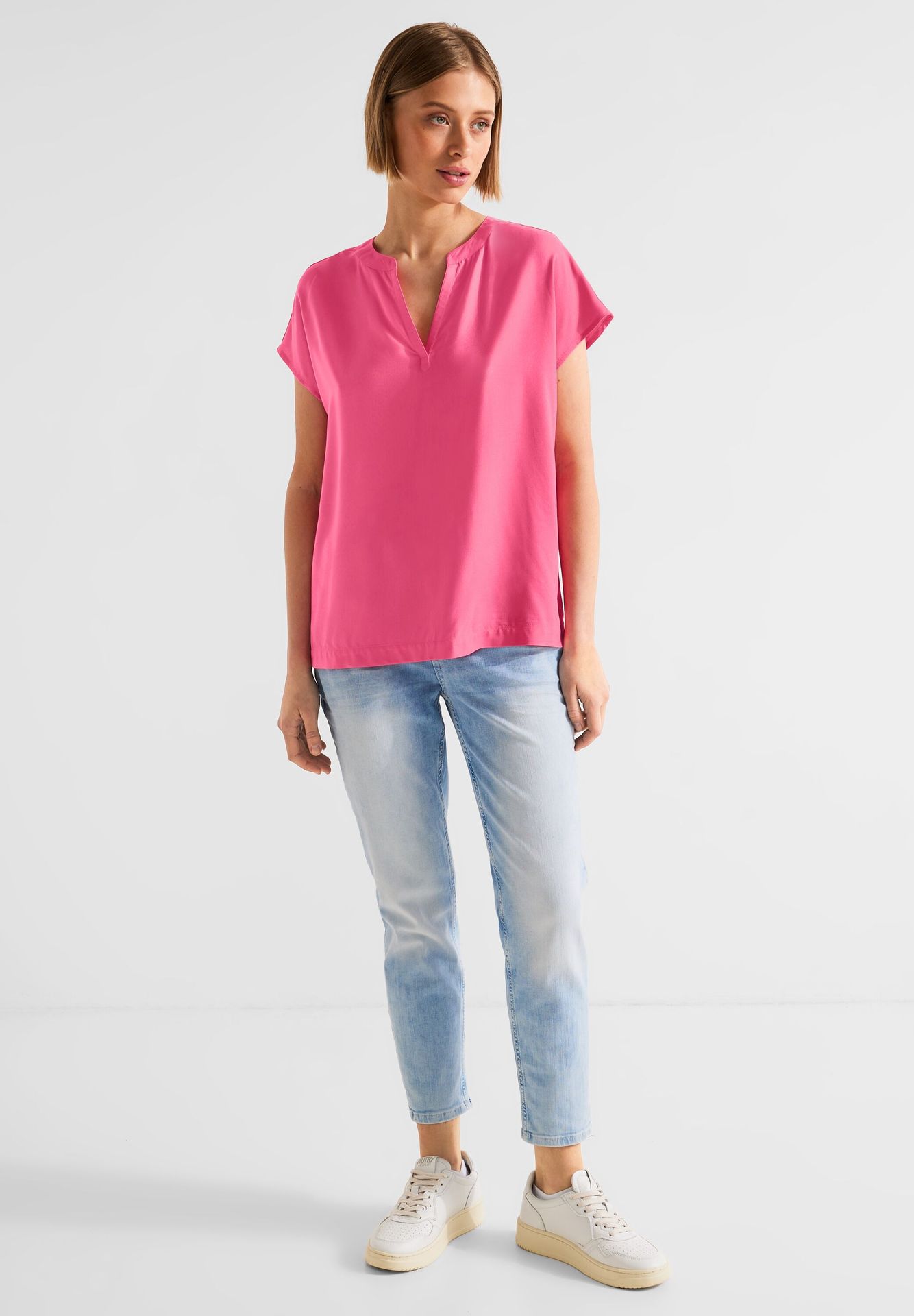 Street-One Qr shirtblouse w splitneck ROSE 2900140624129 Street-One Qr shirtblouse w splitneck ROSE 2900140624129