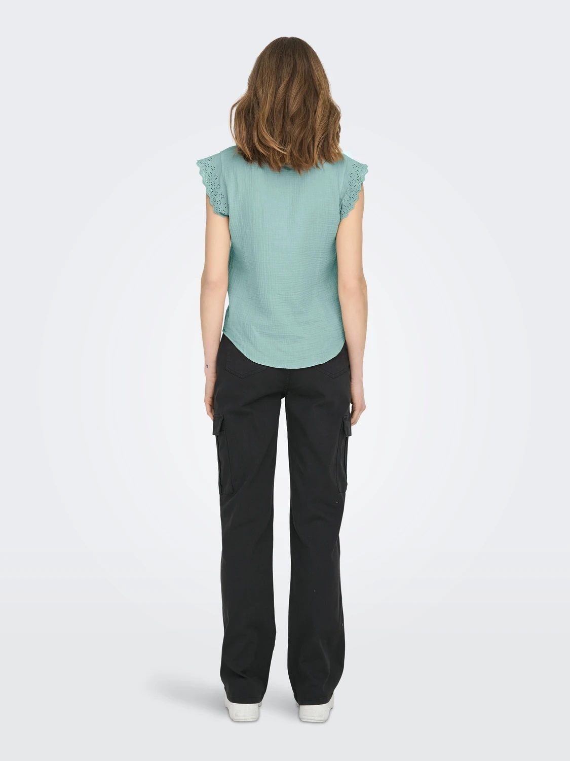 Only ONLTHYRA SL MIX TOP WVN Harbor Gray 2900154315037 Only ONLTHYRA SL MIX TOP WVN Harbor Gray 2900154315037