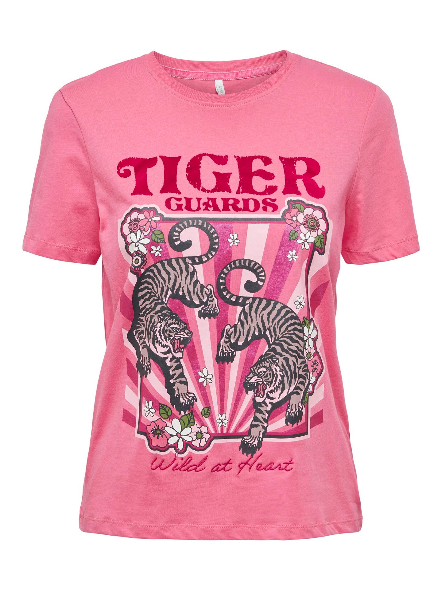 Only ONLLENNI REG S/S WILD TOP BOX JRS Camellia Rose/Tiger 00103850-EKA26011400001461