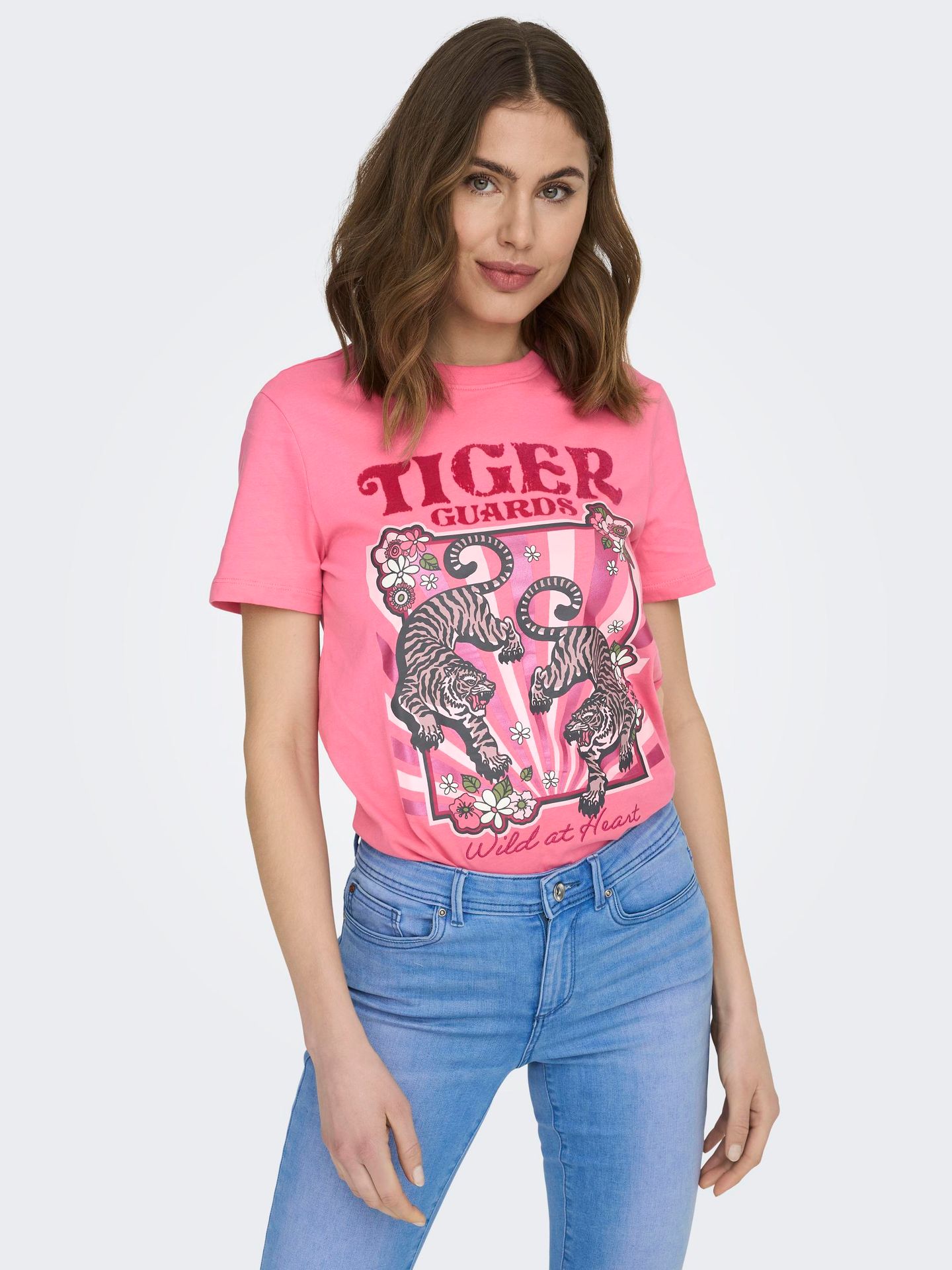 Only ONLLENNI REG S/S WILD TOP BOX JRS Camellia Rose/Tiger 2900138948022 Only ONLLENNI REG S/S WILD TOP BOX JRS Camellia Rose/Tiger 2900138948022