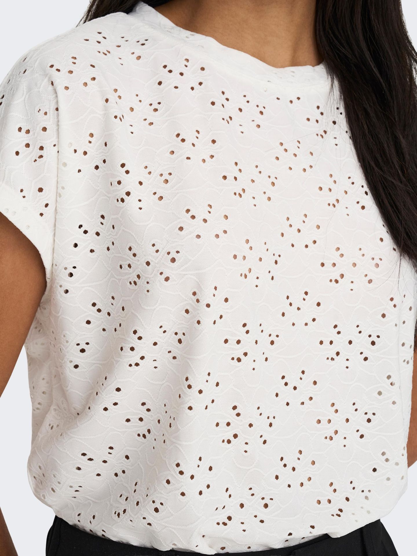 Only ONLSMILLA S/S TOP JRS NOOS Cloud Dancer 2900138973017