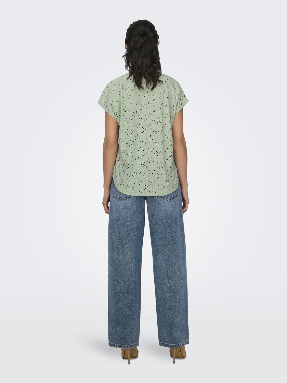 Only ONLSMILLA S/S TOP JRS NOOS Frosty Green 2900147662032