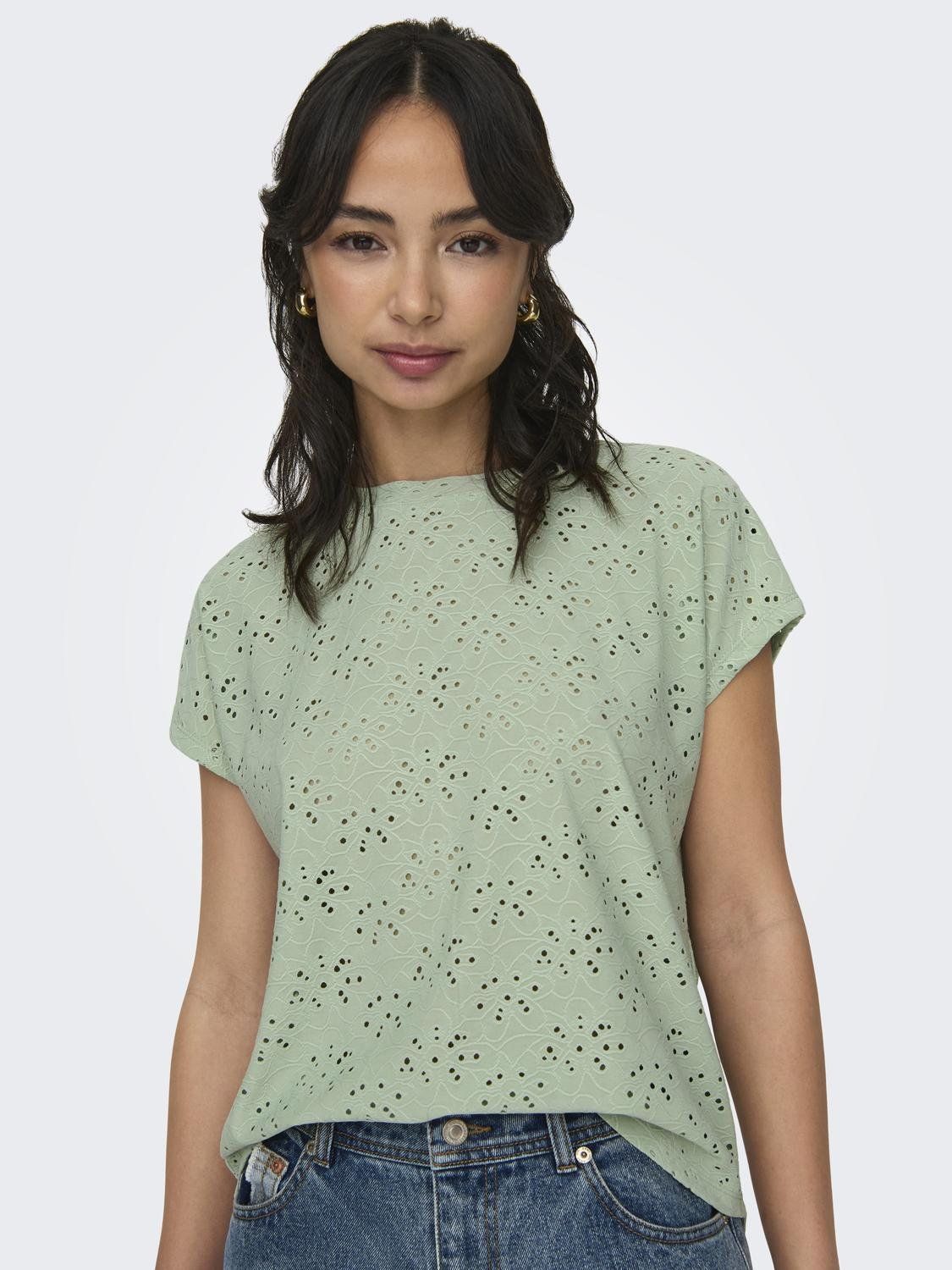 Only ONLSMILLA S/S TOP JRS NOOS Frosty Green 2900147662032