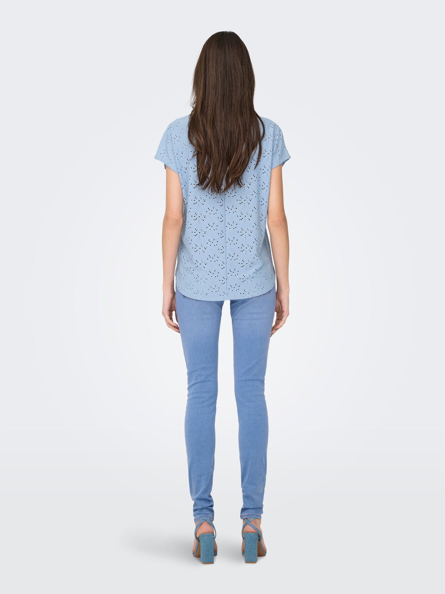 Only ONLSMILLA S/S TOP JRS NOOS Soft Chambray 2900162744058
