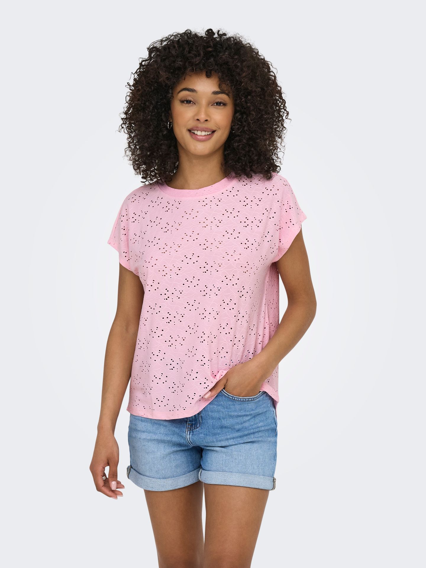 Only ONLSMILLA S/S TOP JRS NOOS Roseate Spoonbill 2900163816037