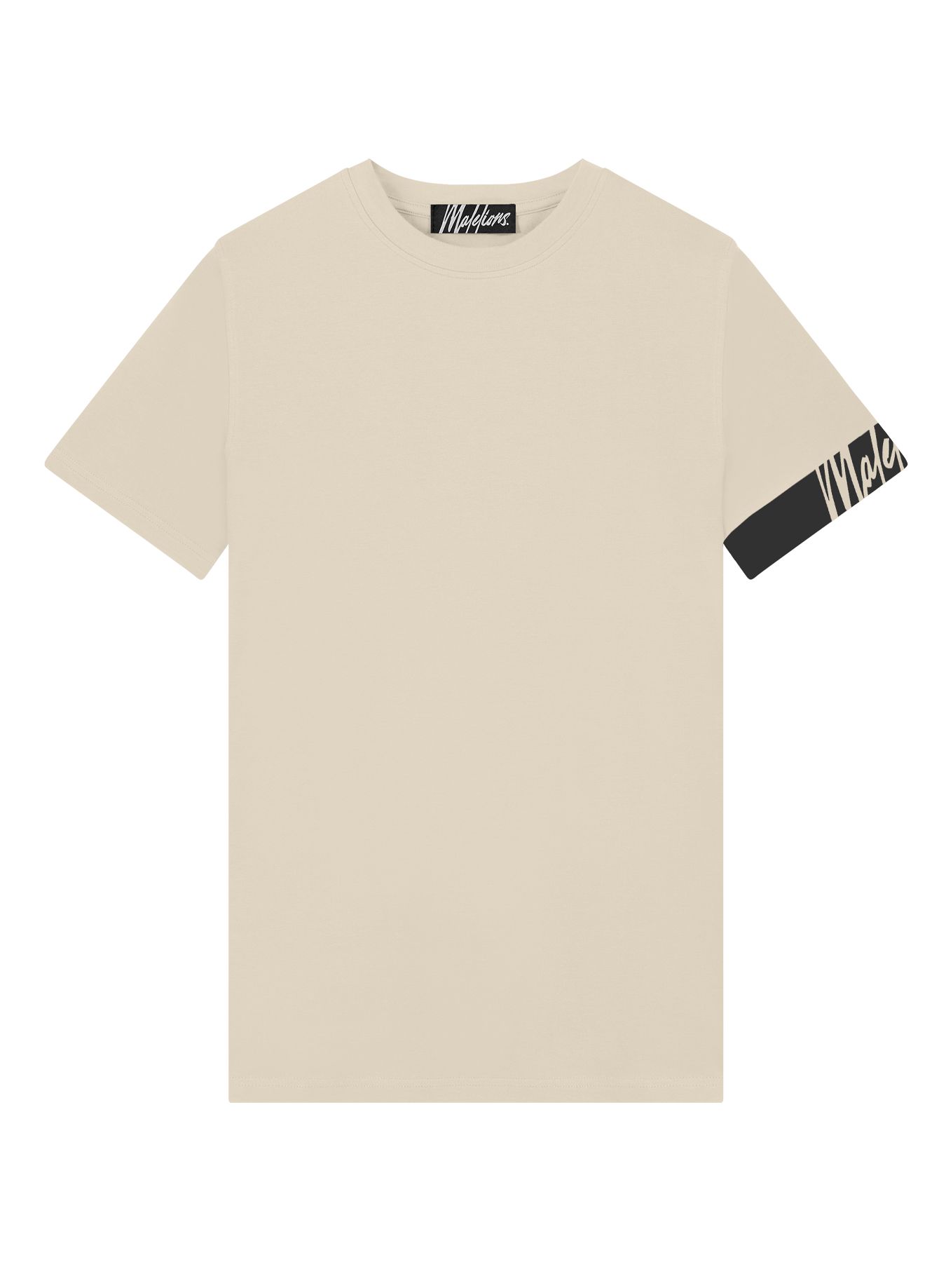 Malelions M3-ss23-25 T-shirt Beige/Black 00103903-296
