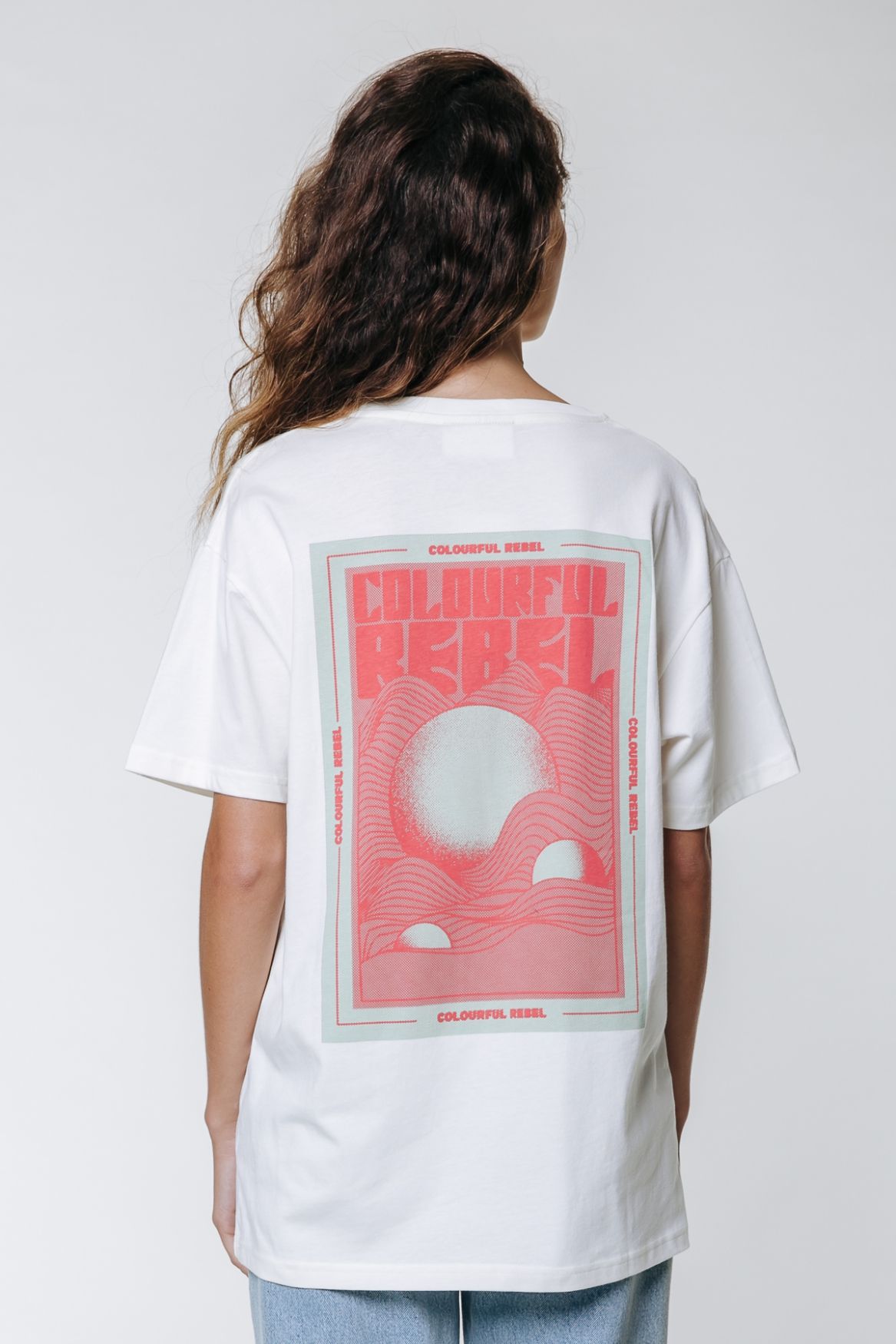 Colourful Rebel Waves Loosefit Tee 112 off white 00103926-EKA26011600000004