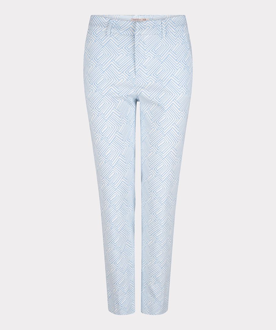 Esqualo Trousers chino square stripe print 600 600 blue 00103956-EKA26009300000013