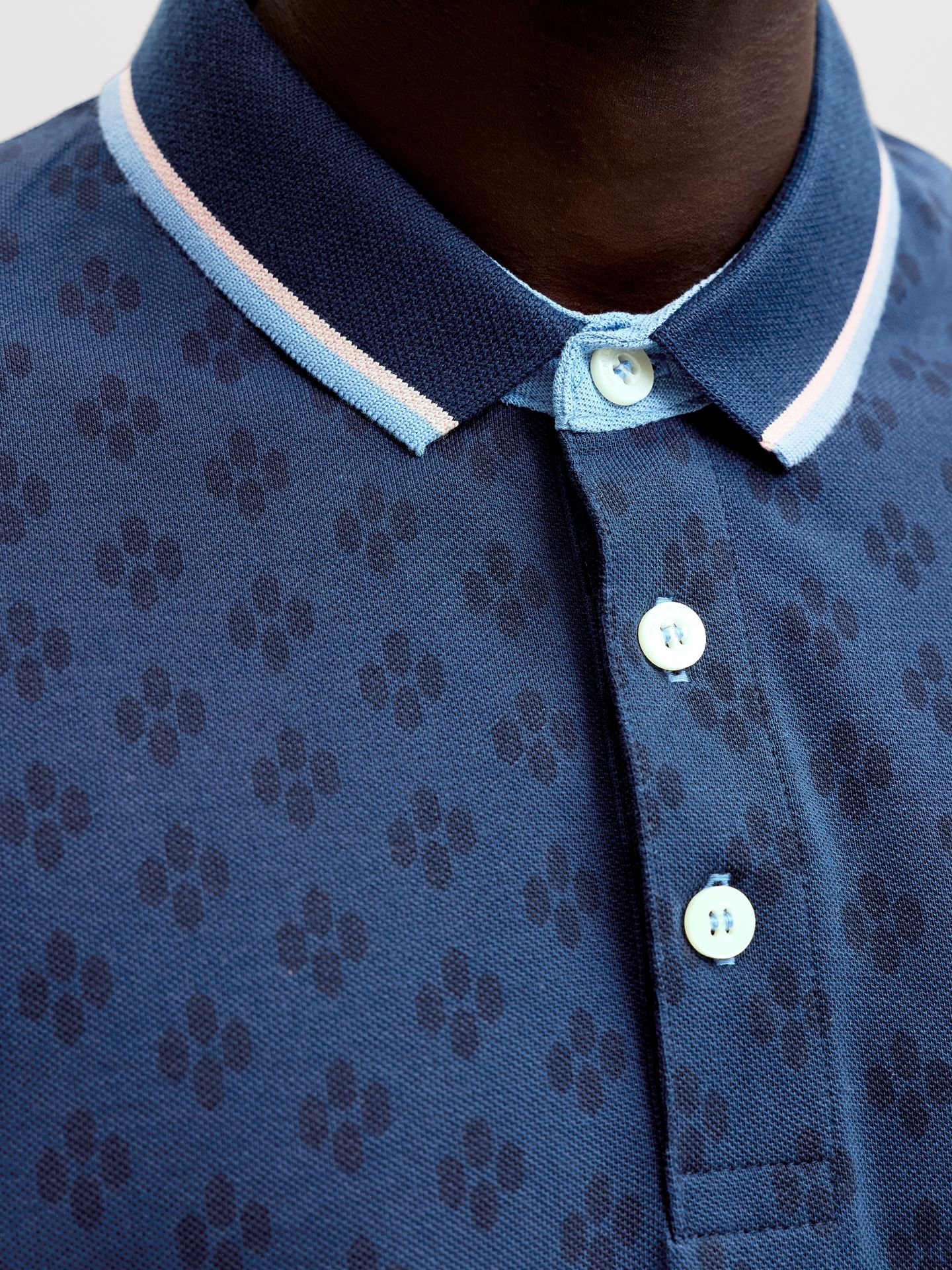 Jack & Jones JPRPAULOS PLAY AOP BLU. SS POLO Pageant Blue 2900165940020