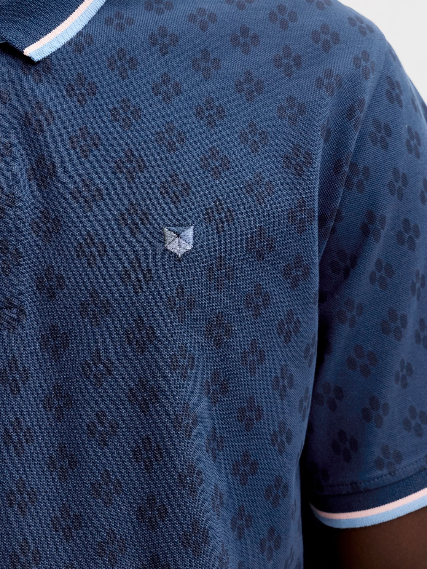 Jack & Jones JPRPAULOS PLAY AOP BLU. SS POLO Pageant Blue 2900165940020