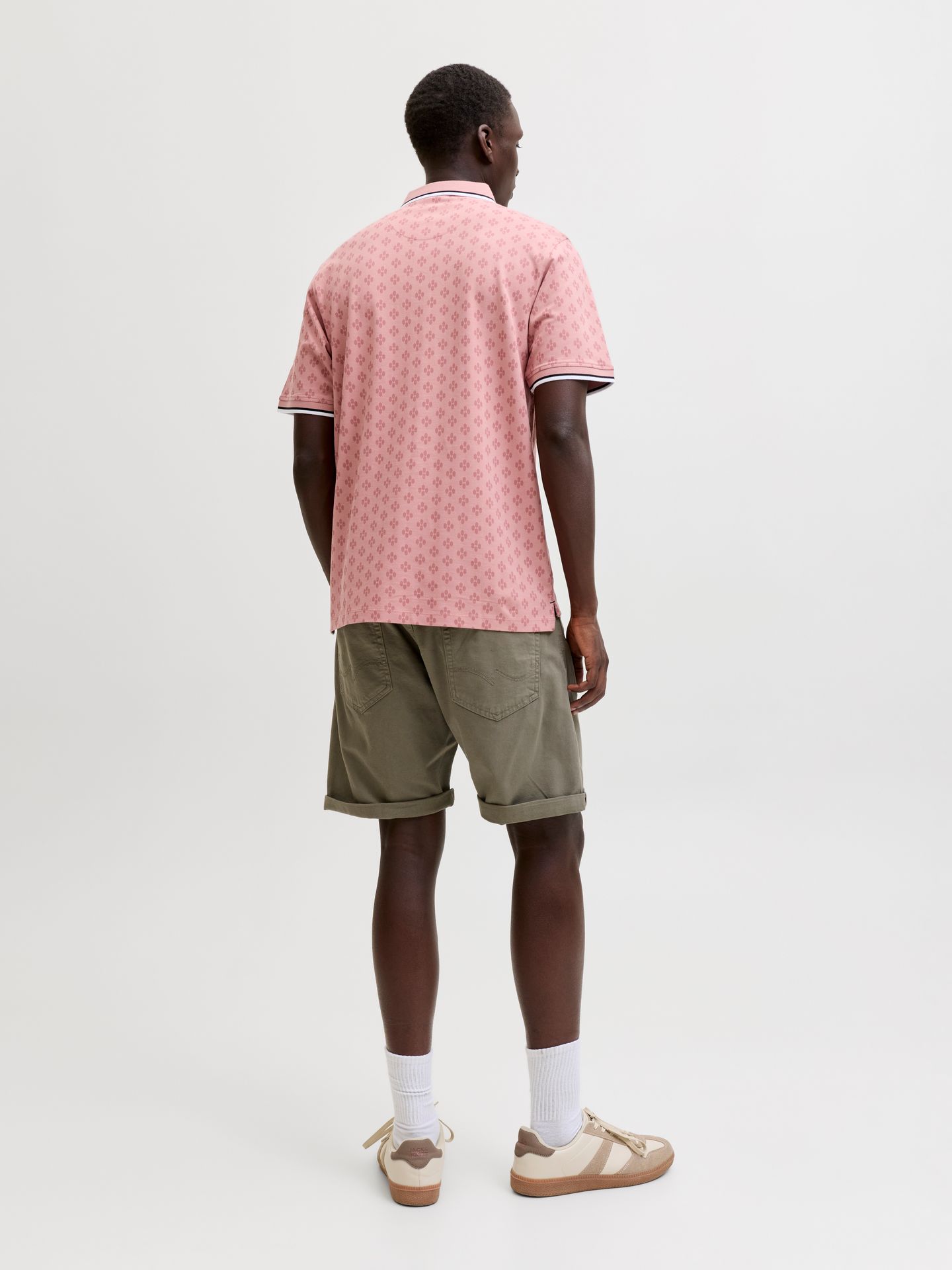 Jack & Jones JPRPAULOS PLAY AOP BLU. SS POLO Ash Rose 2900165938027