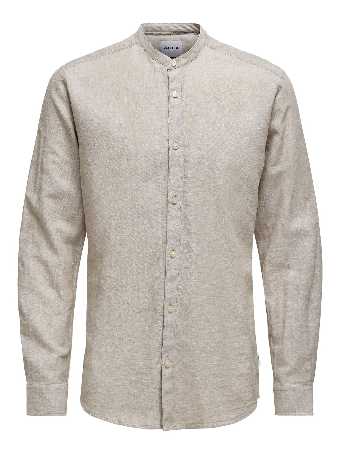 Only & Sons ONSCAIDEN LS SOLID LINEN SHIRT NOOS Chinchilla 00103993-EKA26011400000098
