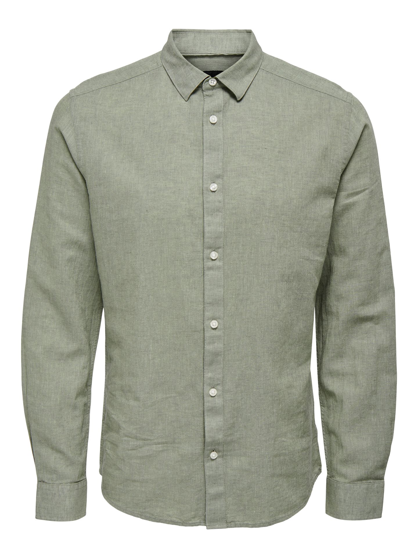 Only & Sons ONSCAIDEN LS SOLID LINEN SHIRT NOOS Swamp 00103993-EKA26011400001519