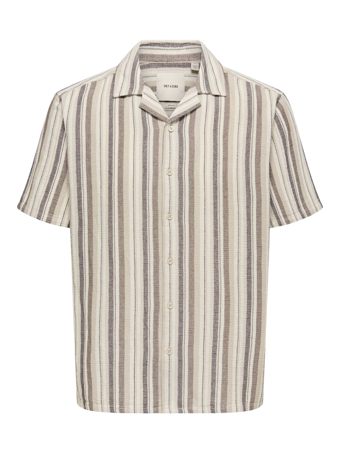 Only & Sons ONSTREV LIFE REG STRUC STRIPE SS SH Gardenia/COFFEE BEAN / TEAK / IRISH 00104004-EKA26011400003346