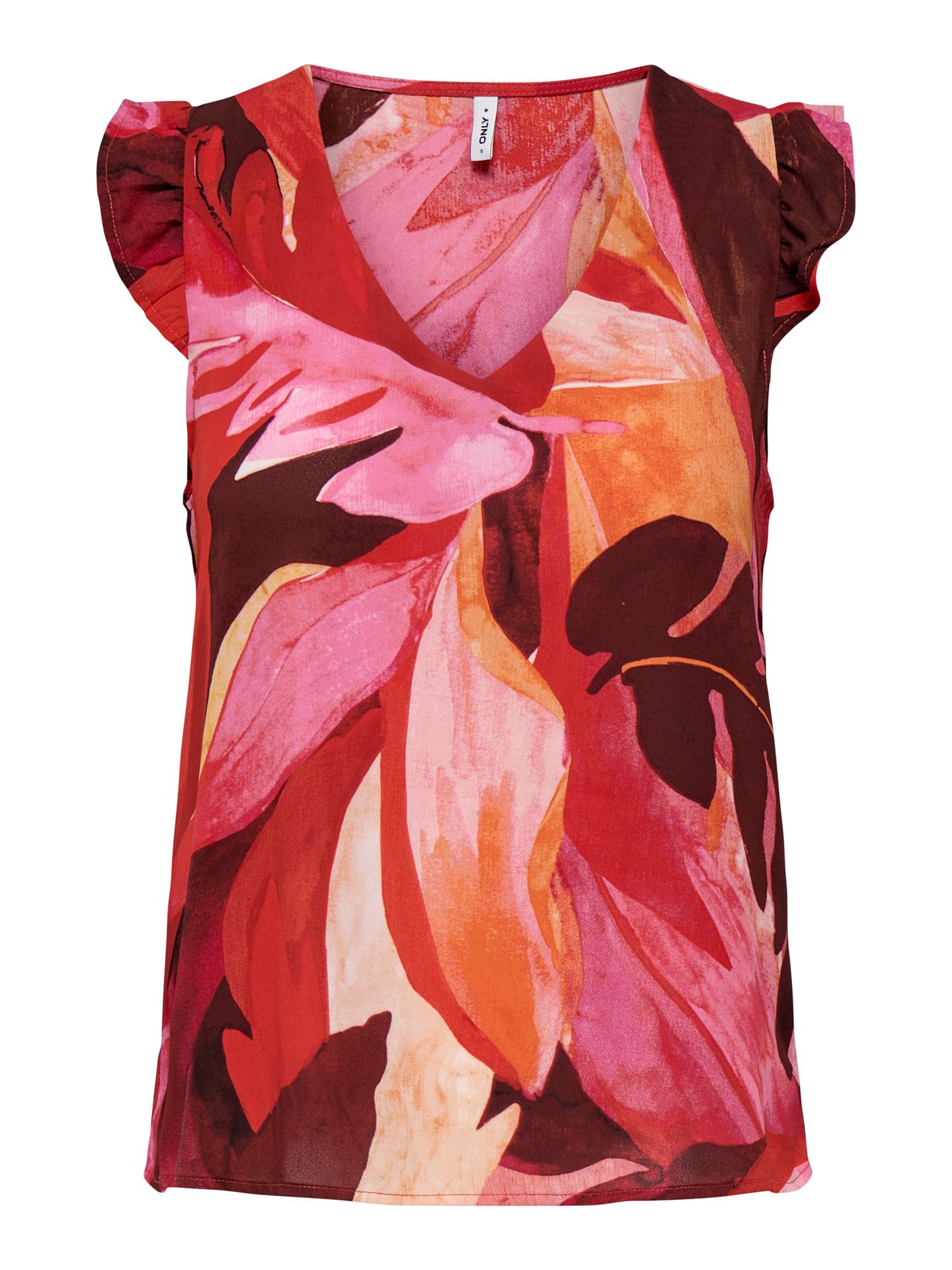 Only ONLALMA LIFE VIS S/S ELINA TOP AOP Russet Brown/689 Leafy charm 2900156456042
