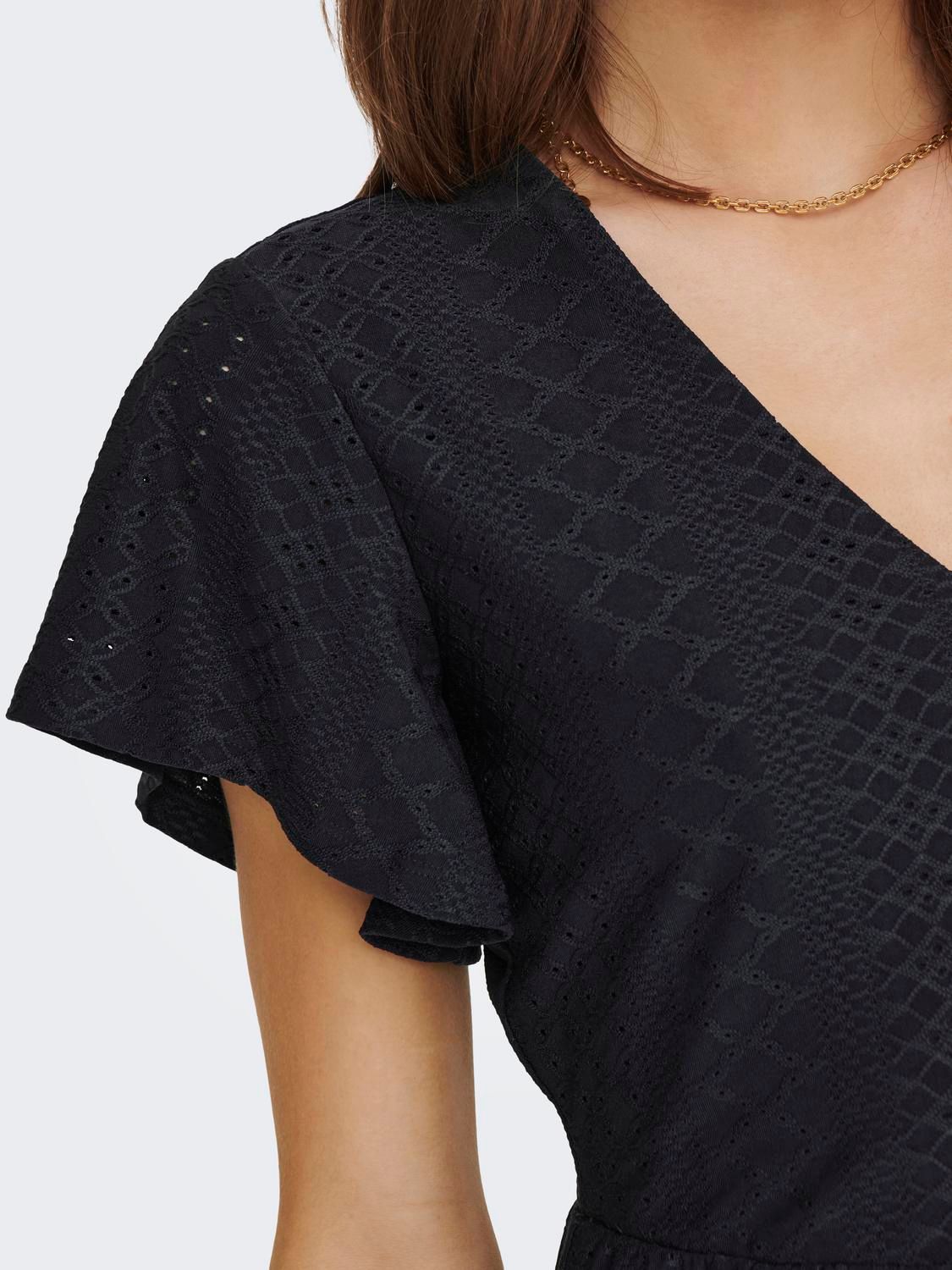 Only ONLSANDRA S/S V-NECK DRESS JRS Night Sky 2900155616010