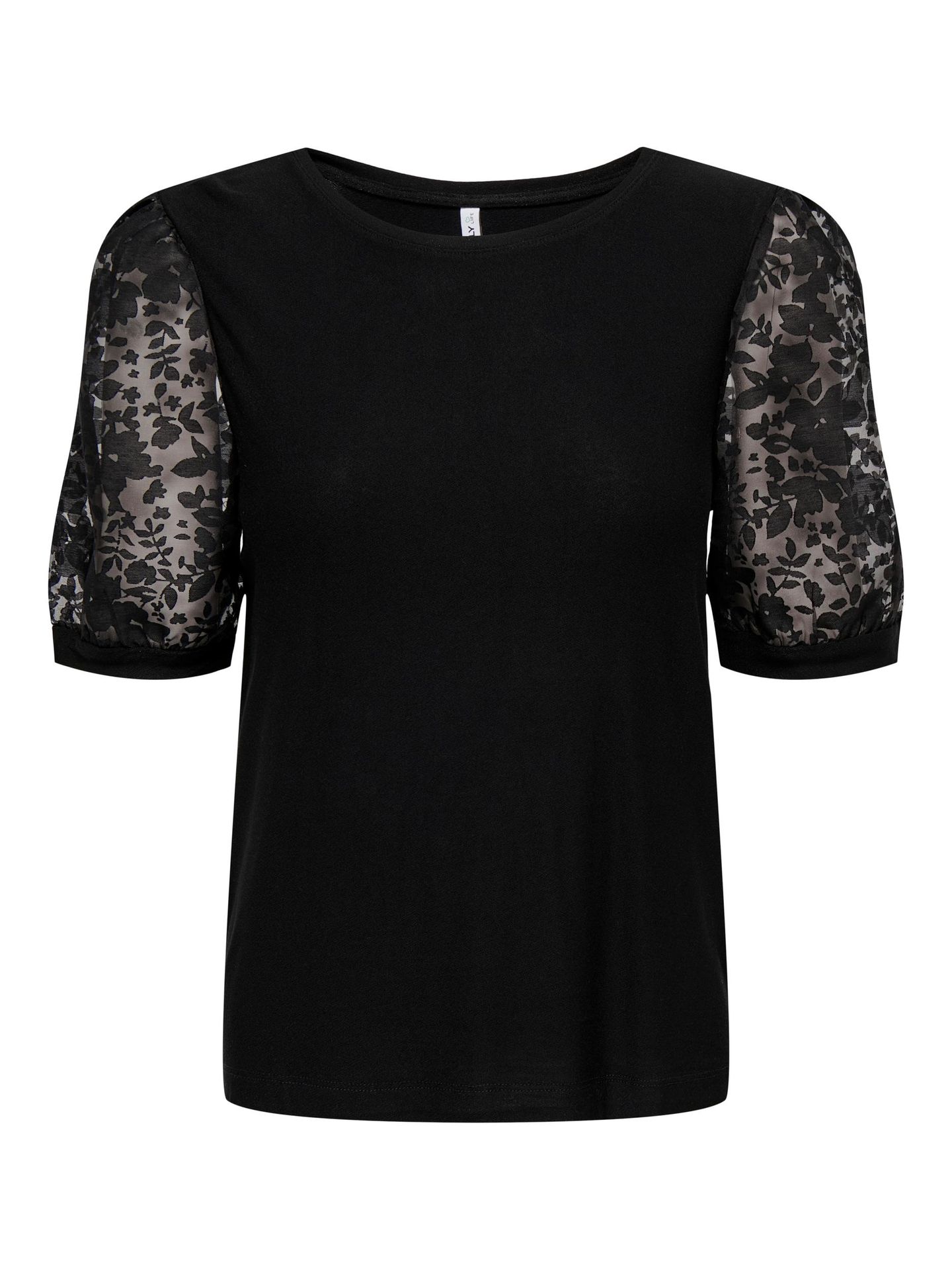 Only ONLALLIE LIFE S/S MIX TOP JRS Black 00104194-EKA26011400000004