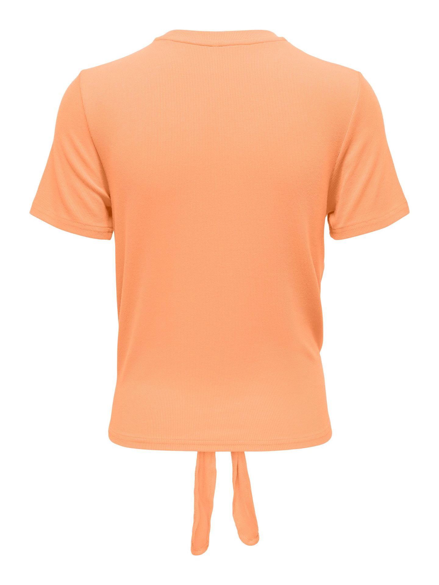 Only ONLBELIA S/S KNOT TOP BOX JRS Orange Chiffon 2900139514011 Only ONLBELIA S/S KNOT TOP BOX JRS Orange Chiffon 2900139514011