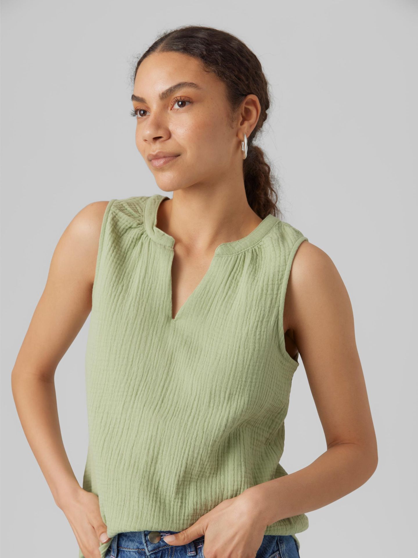 Vero Moda VMNATALI NIA SL TOP WVN Reseda 2900139548016