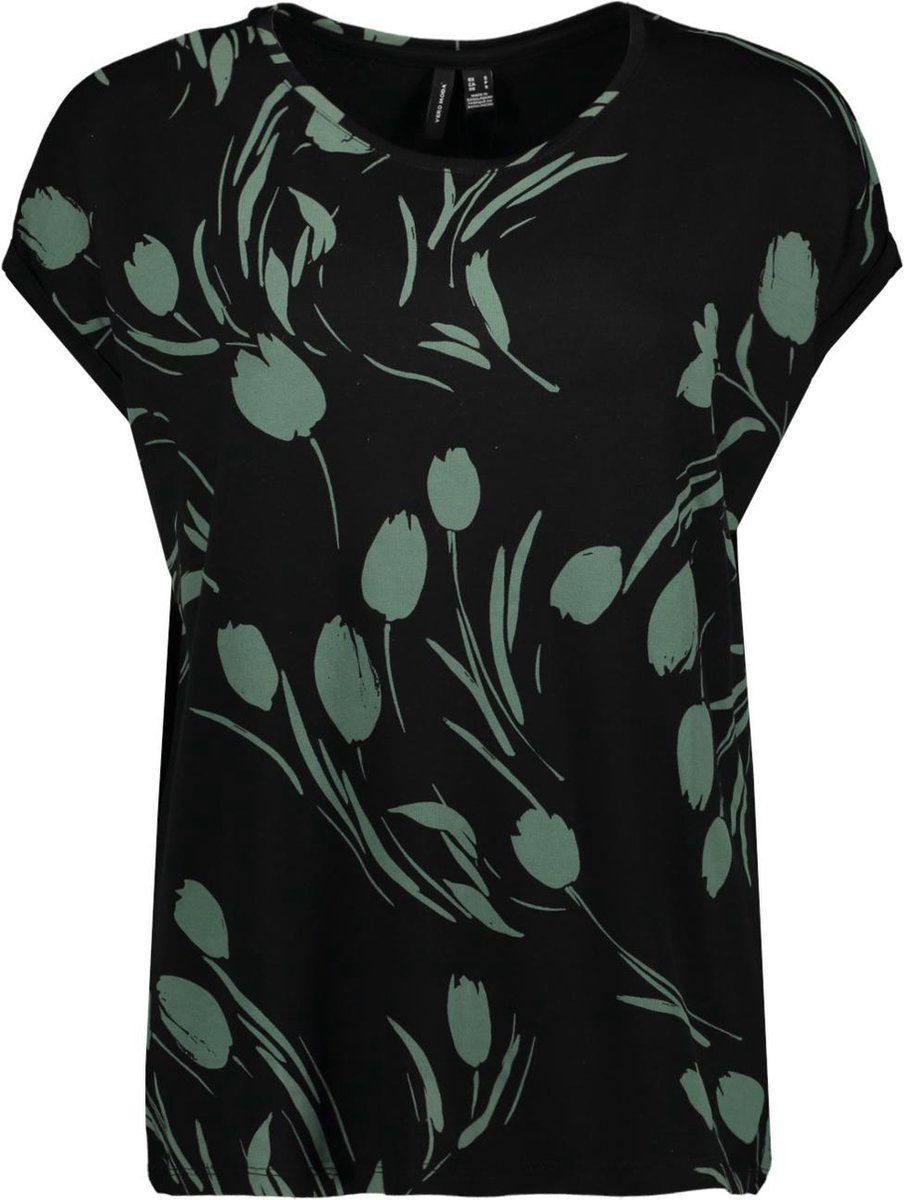 Vero Moda VMAVA PLAIN SS TOP MULTI AOP NOOS G Black/MARTA DARK FOREST 00104331-EKA26011400001948