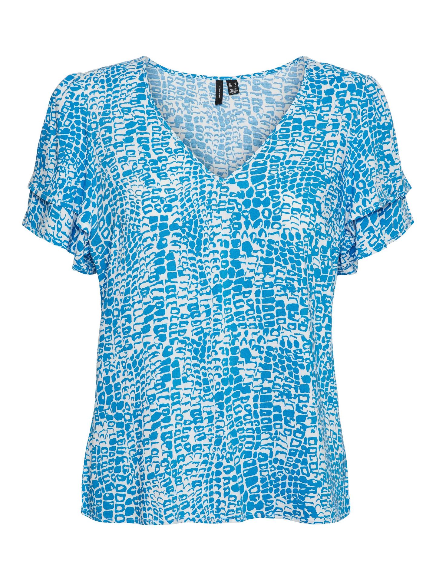 Vero Moda VMULIPPA S/S V-NECK TOP WVN BTQ Skydiver/UTILLA 00104332-EKA26011400001561