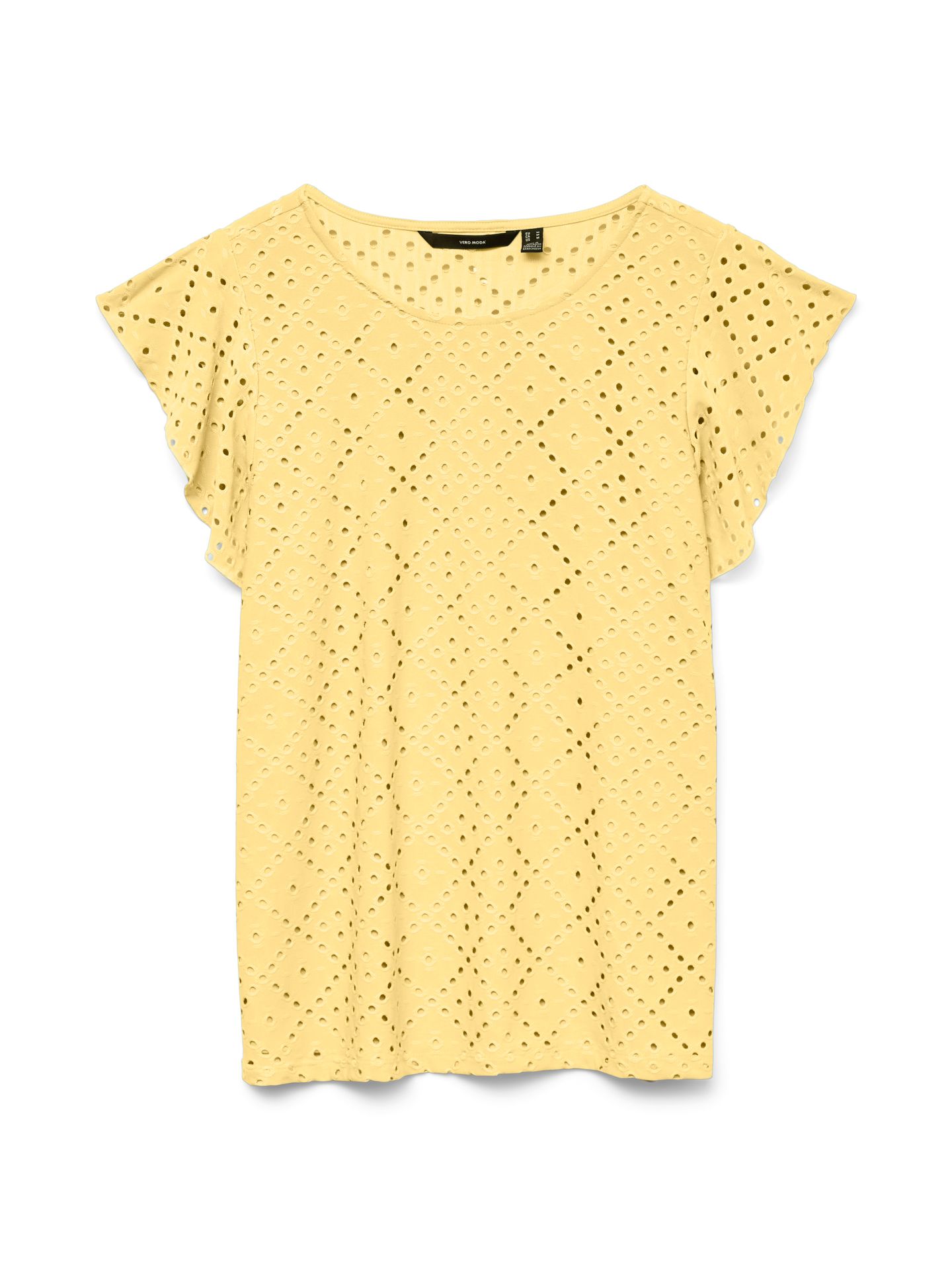 Vero Moda VMTASSA SL FRILL TOP NOOS Pale Banana 00104347-EKA26011400003379