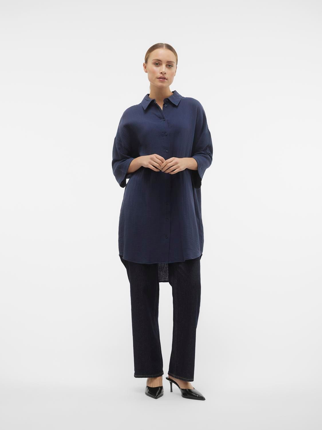 Vero Moda VMNATALI 3/4 LONG OVERSHIRT  NOOS Navy Blazer 2900154724020
